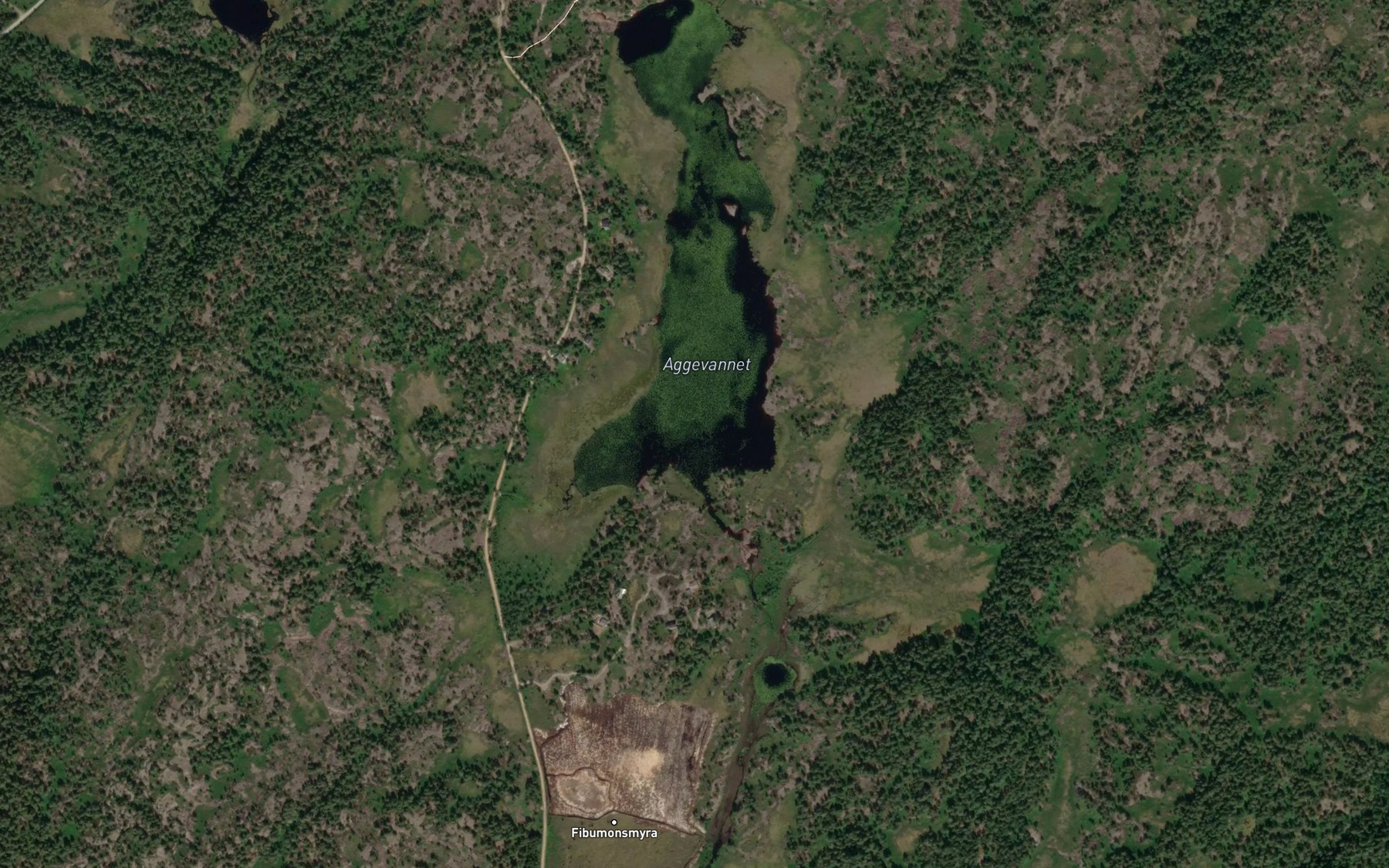 Satellite map of the Aggevatnet