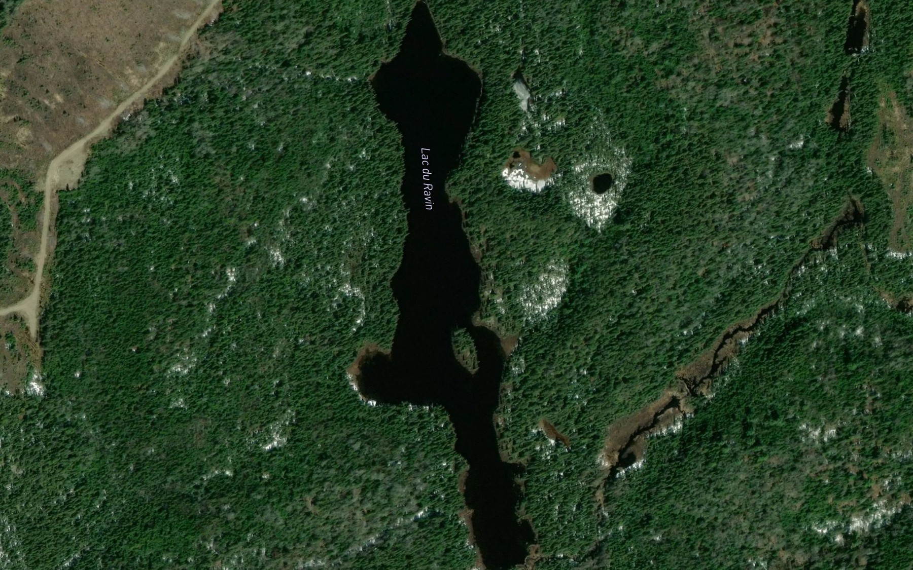 Satellite map of the Lac du Ravin