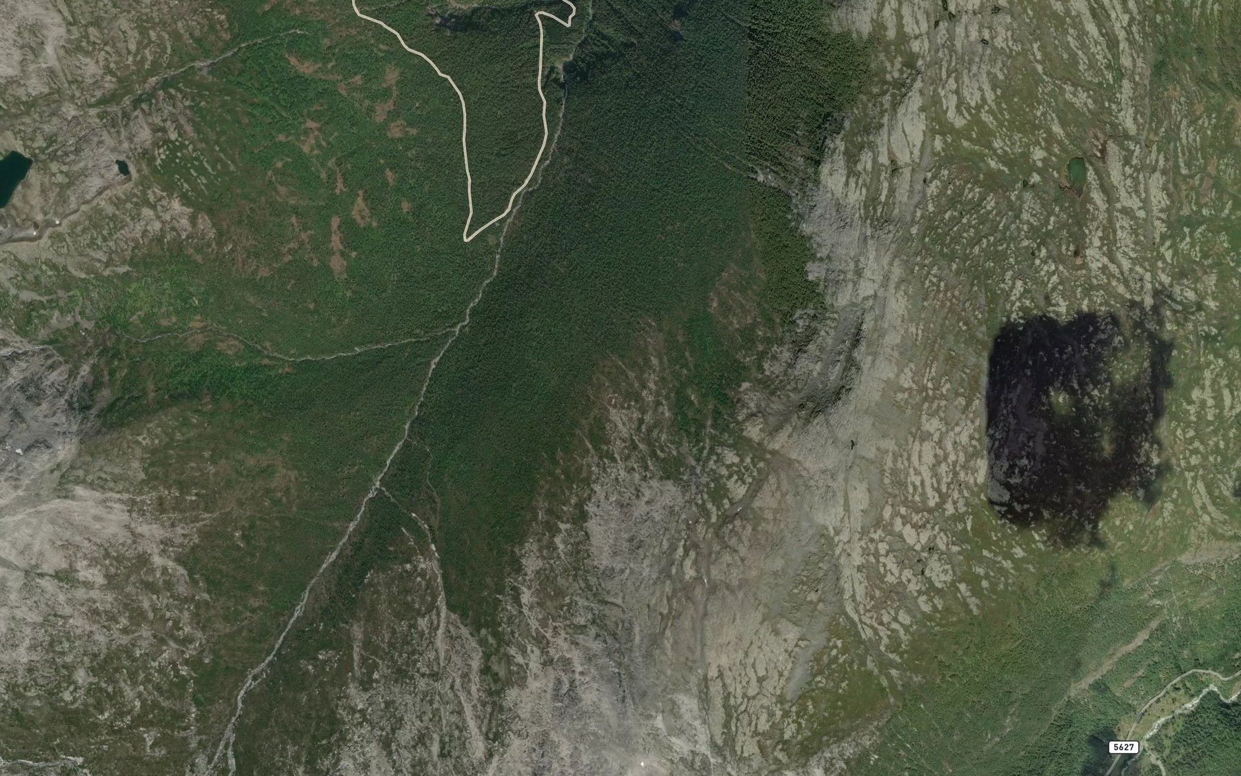 Satellite map of the Pundagjelsgrovi