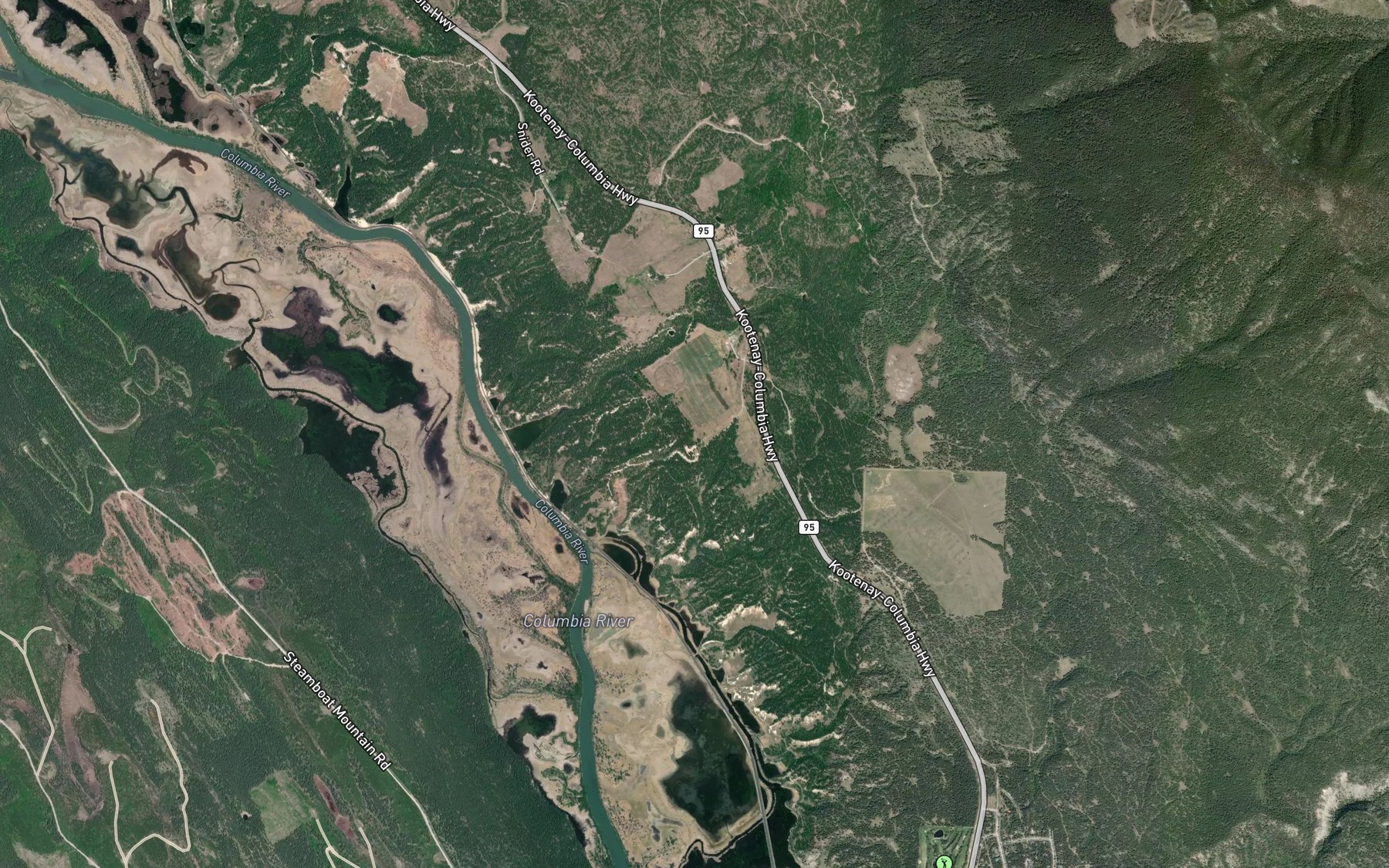 Satellite map of the McCready Creek