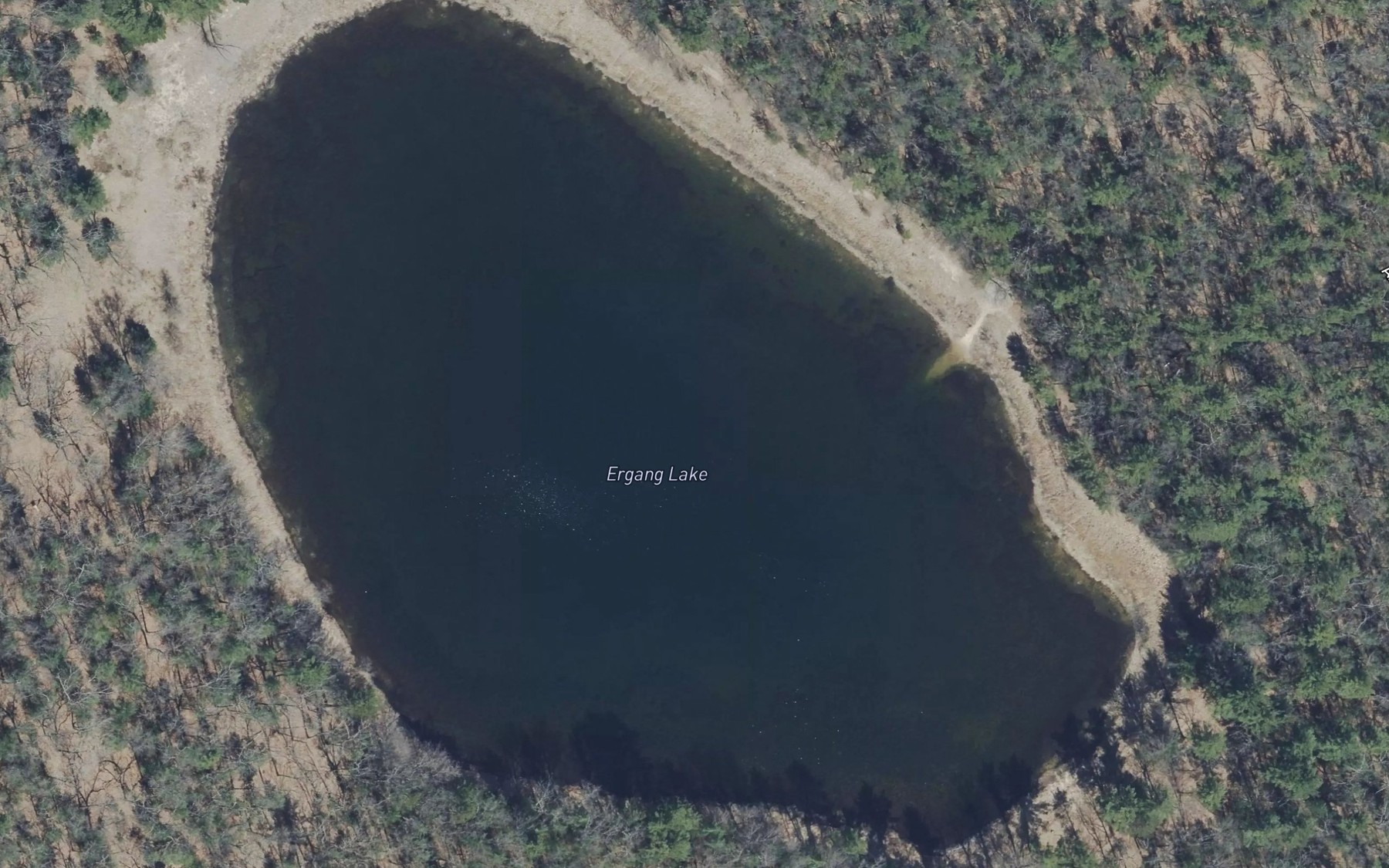 Satellite map of the Ergang Lake