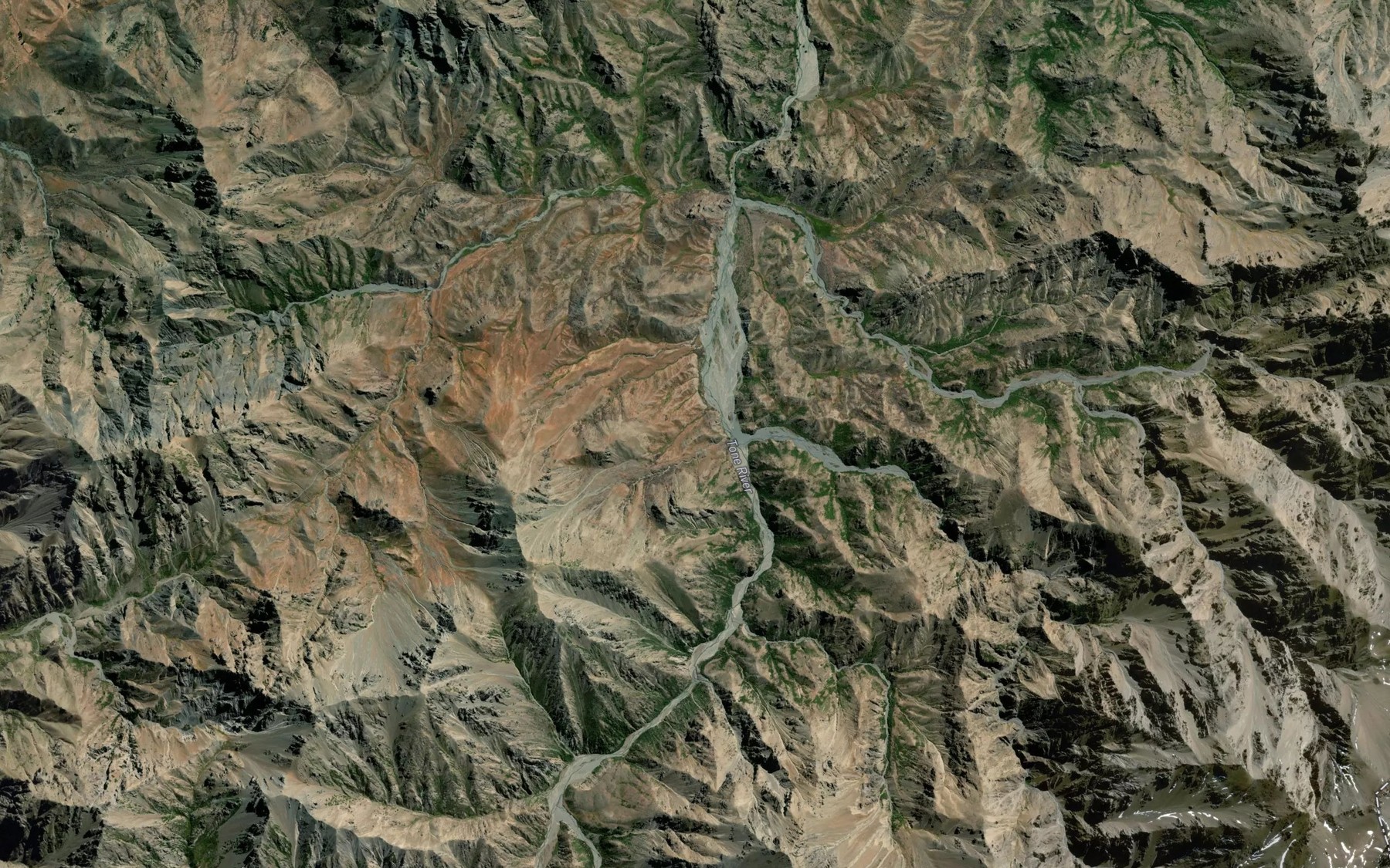 Satellite map of the Thomas Stream