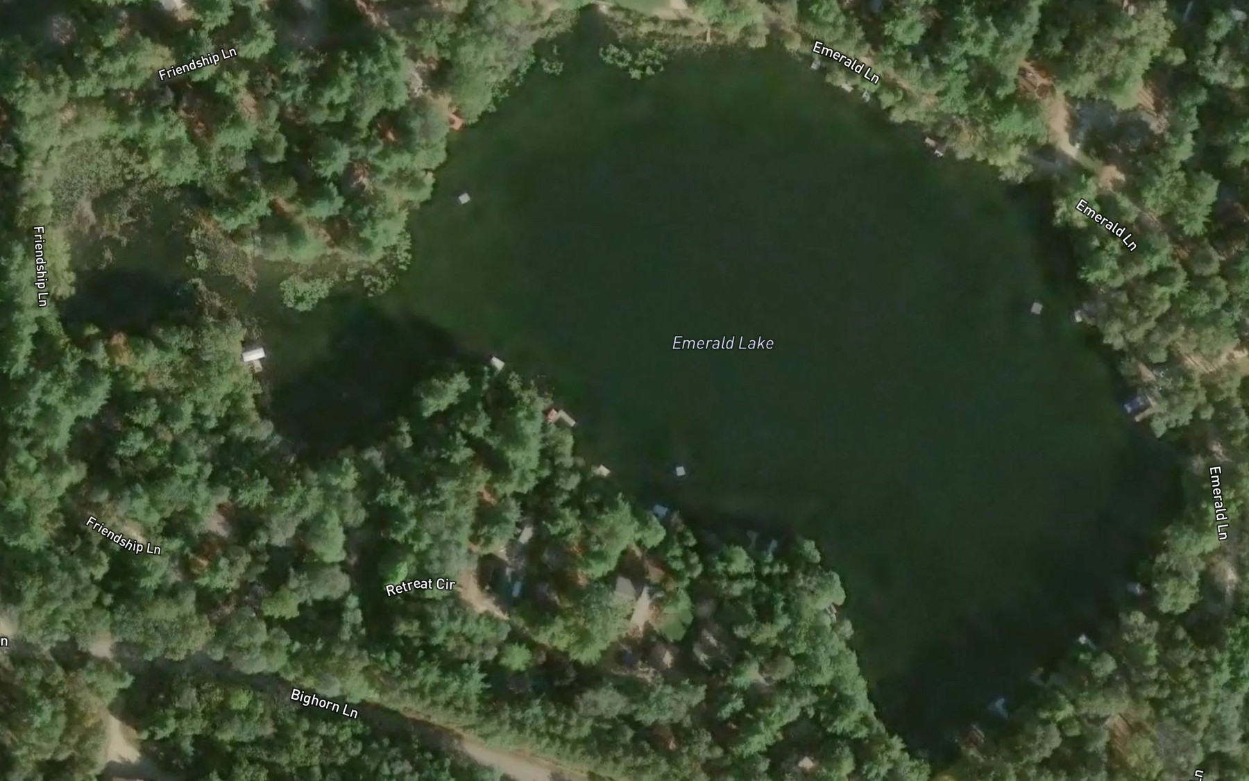 Satellite map of the Emerald Lake