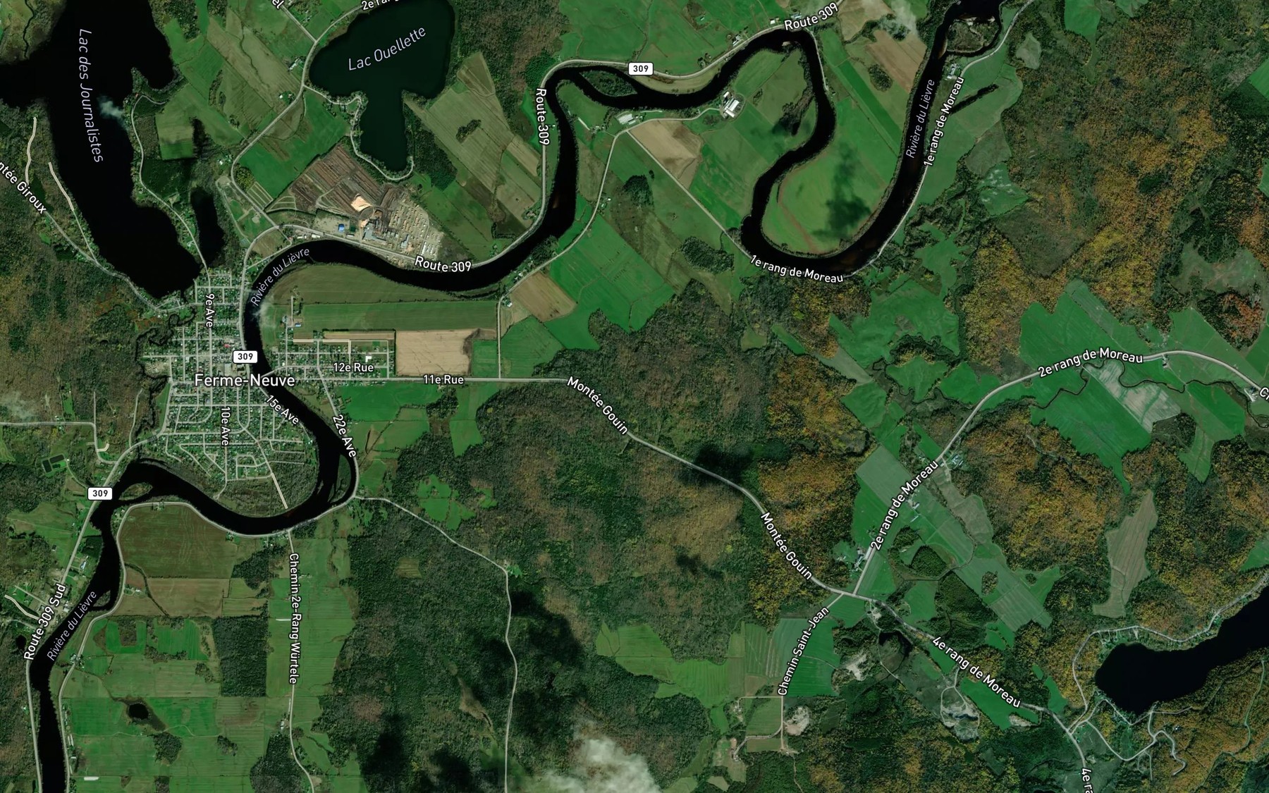 Satellite map of the Branche Moreau