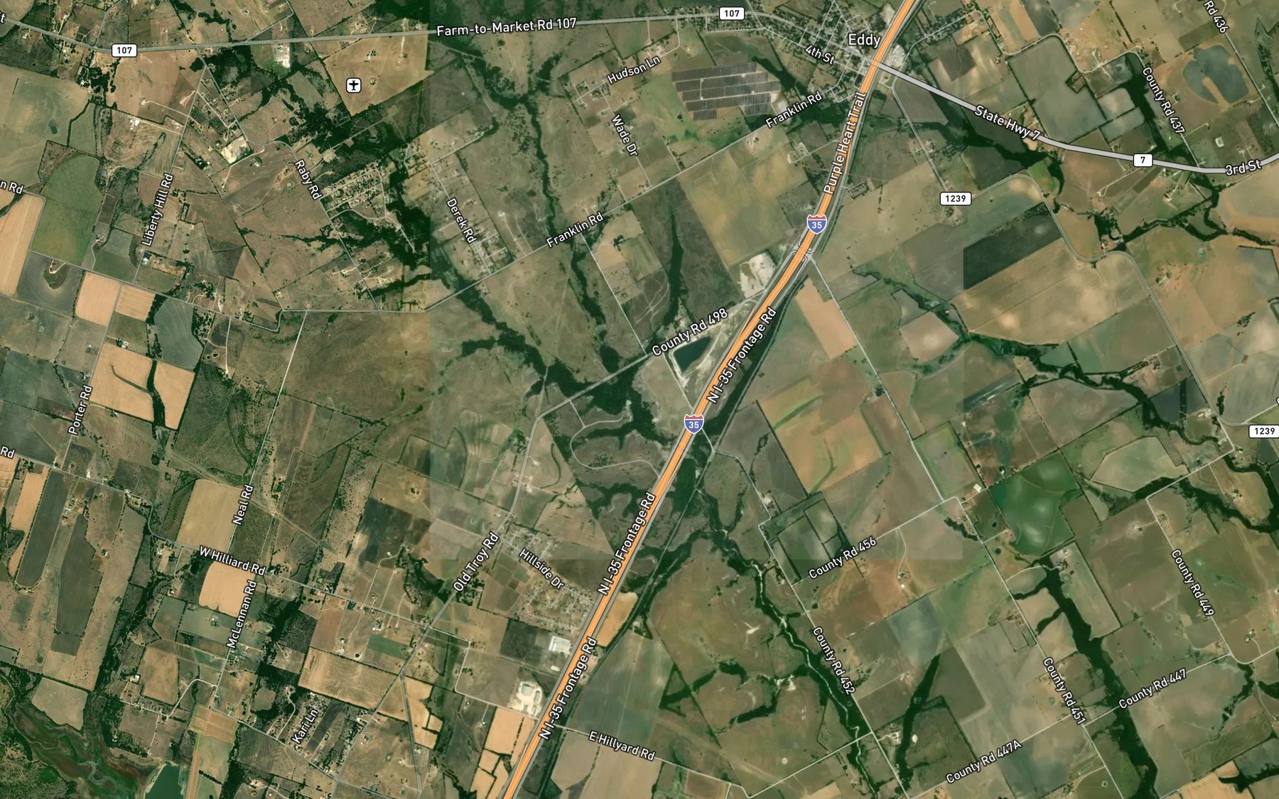 Satellite map of the East Fork Deer Creek