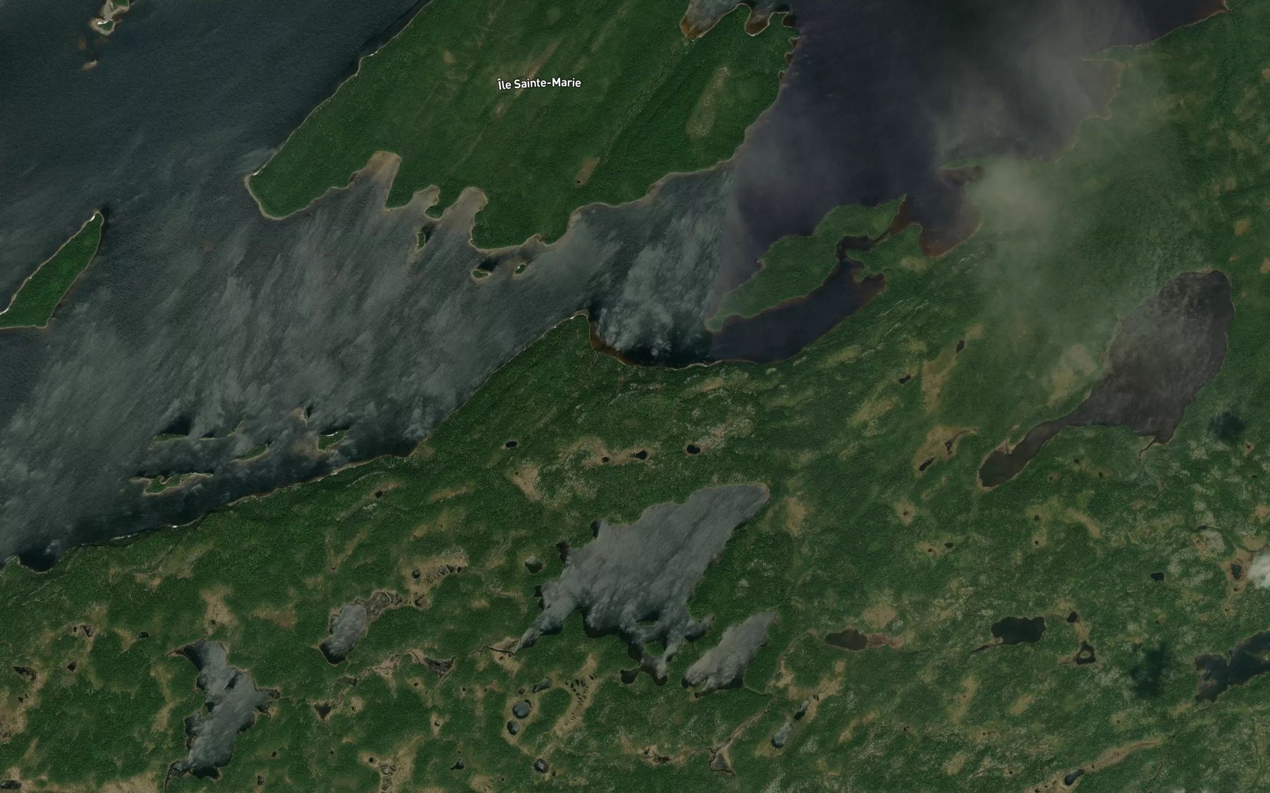 Satellite map of the Baie du Portage