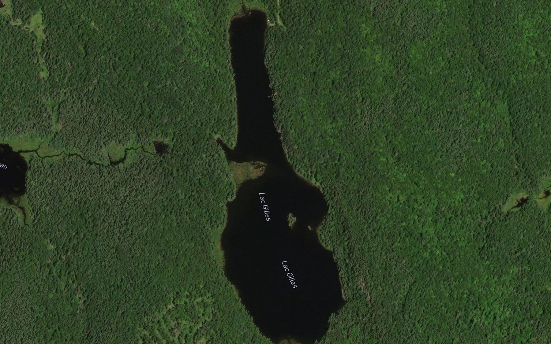 Satellite map of the Lac Gilles