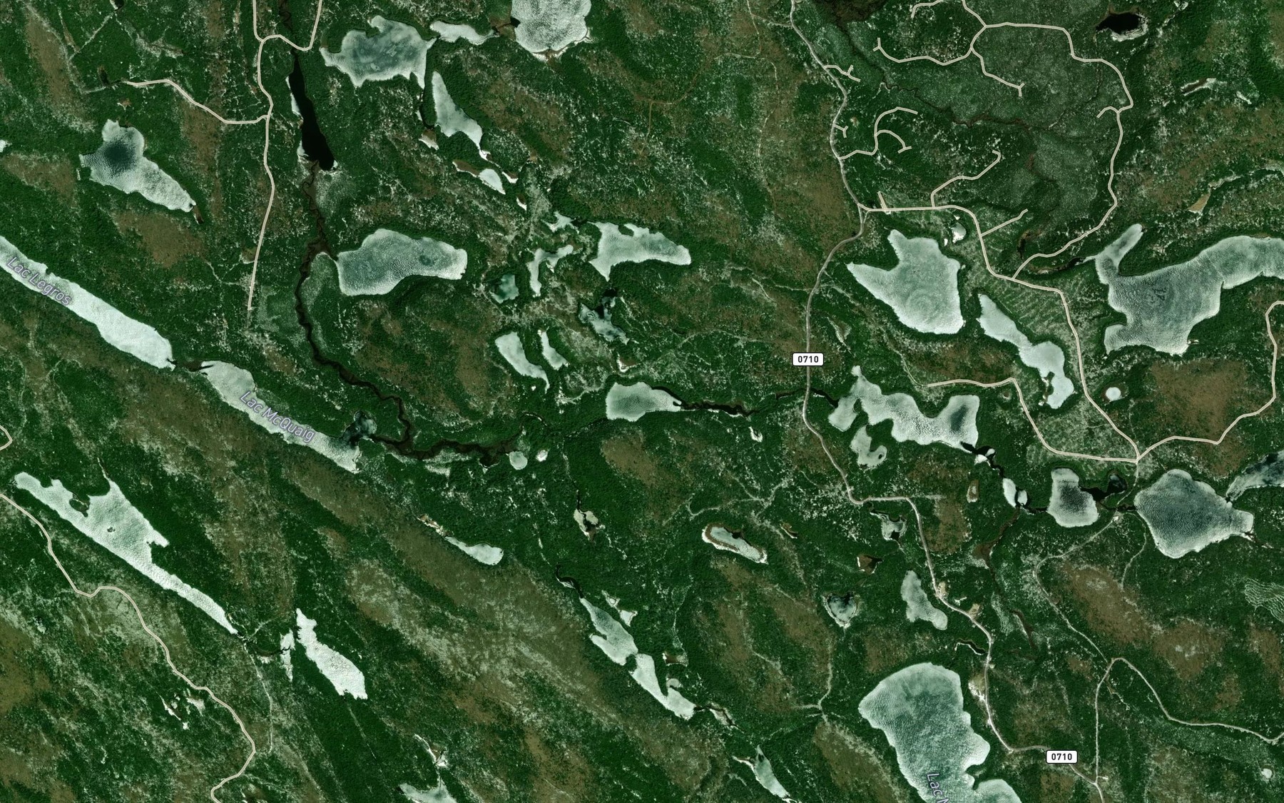 Satellite map of the Lac Vert