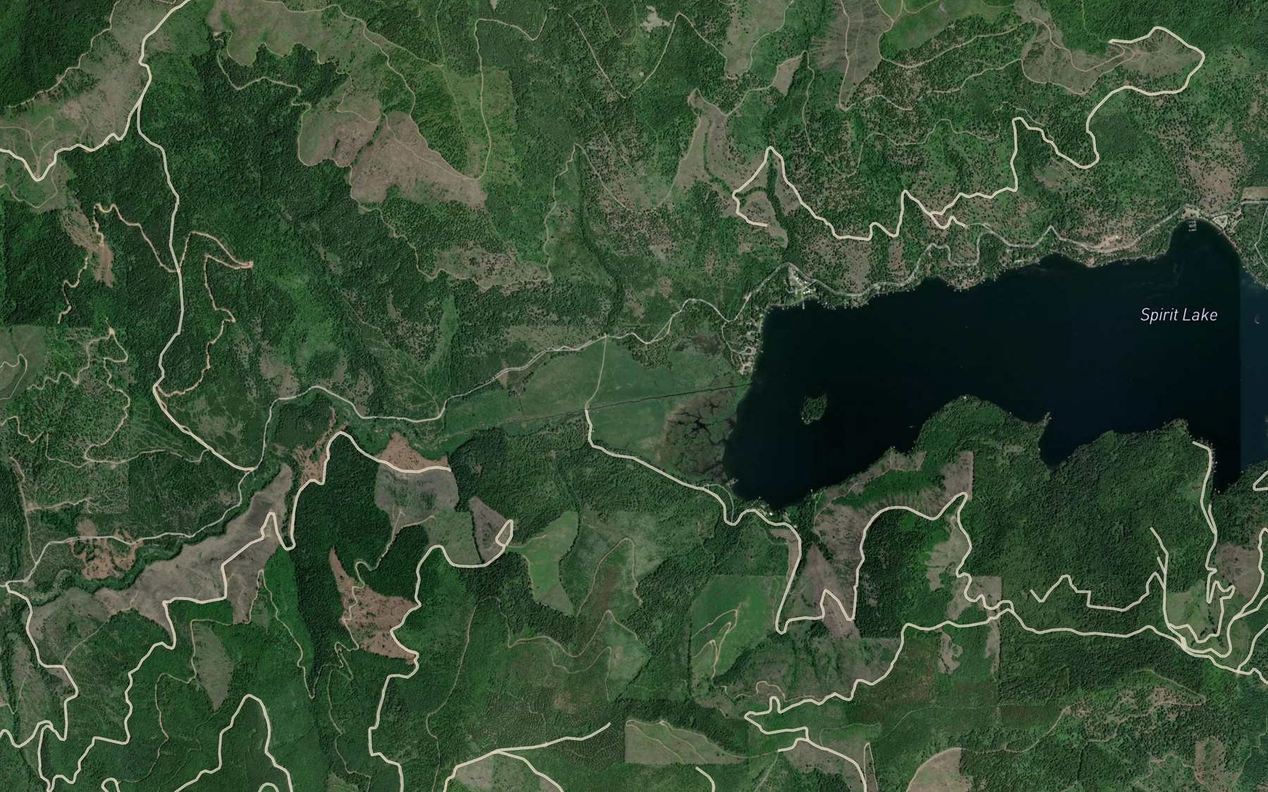 Satellite map of the Breakfast Creek