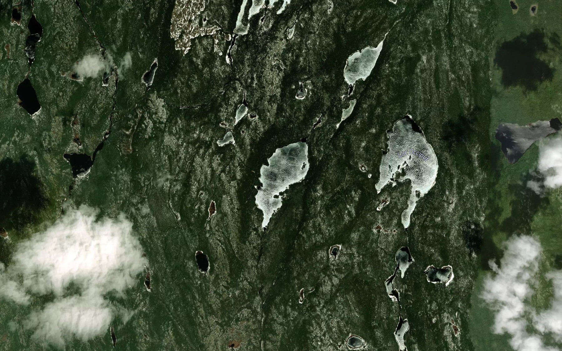 Satellite map of the Lac Leste d'Or
