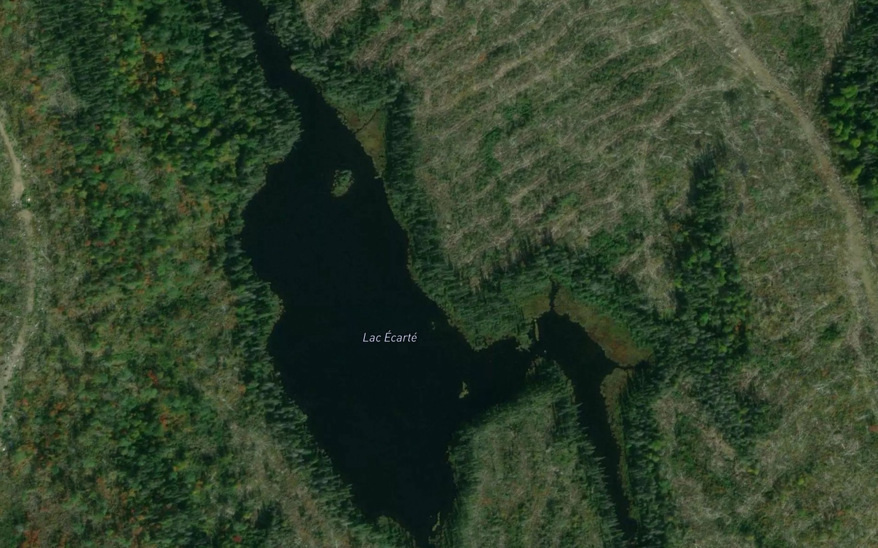 Satellite map of the Lac Ecarte