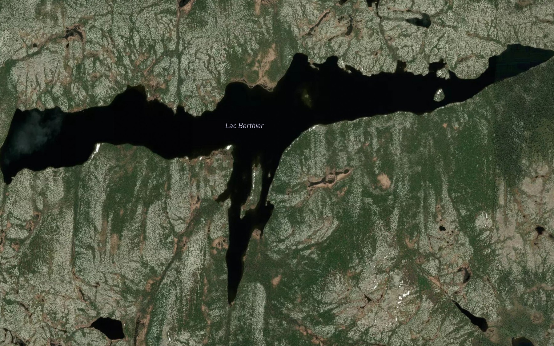 Satellite map of the Lac Berthier
