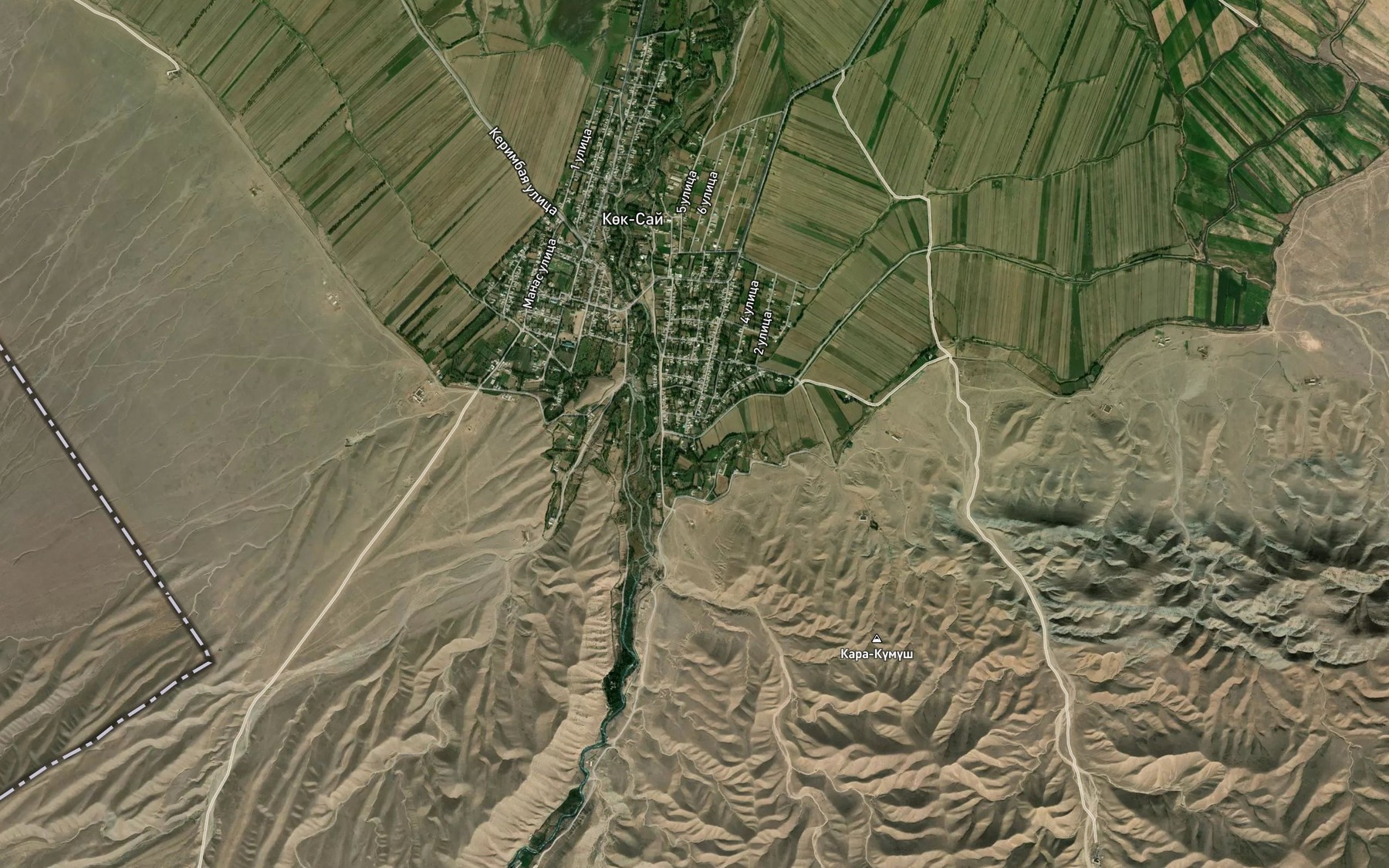 Satellite map of the Aryk Chong