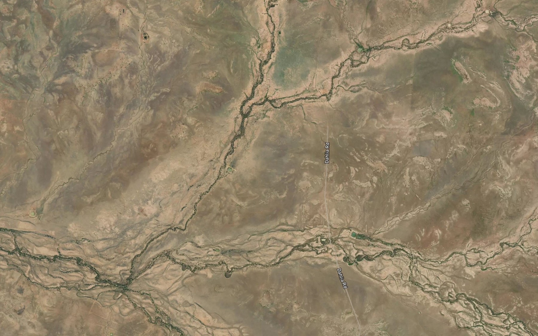 Satellite map of the Dahlia Creek
