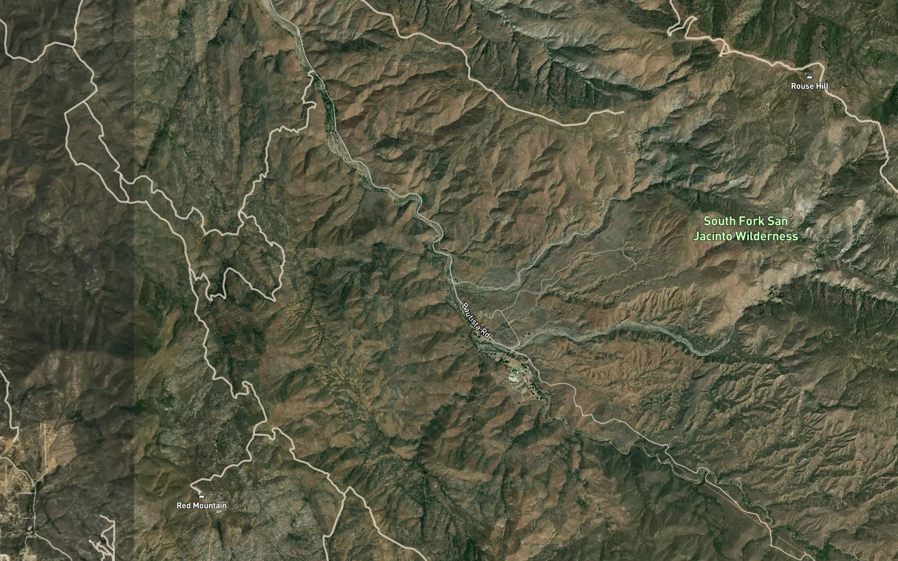 Satellite map of the Baisley Creek