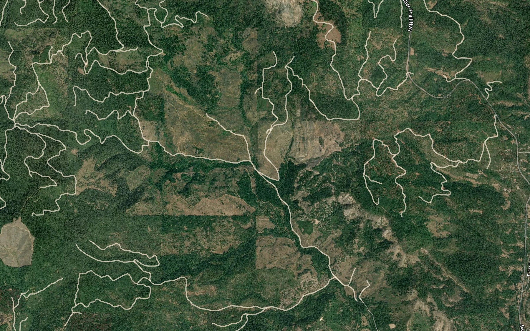 Satellite map of the Chicago Creek
