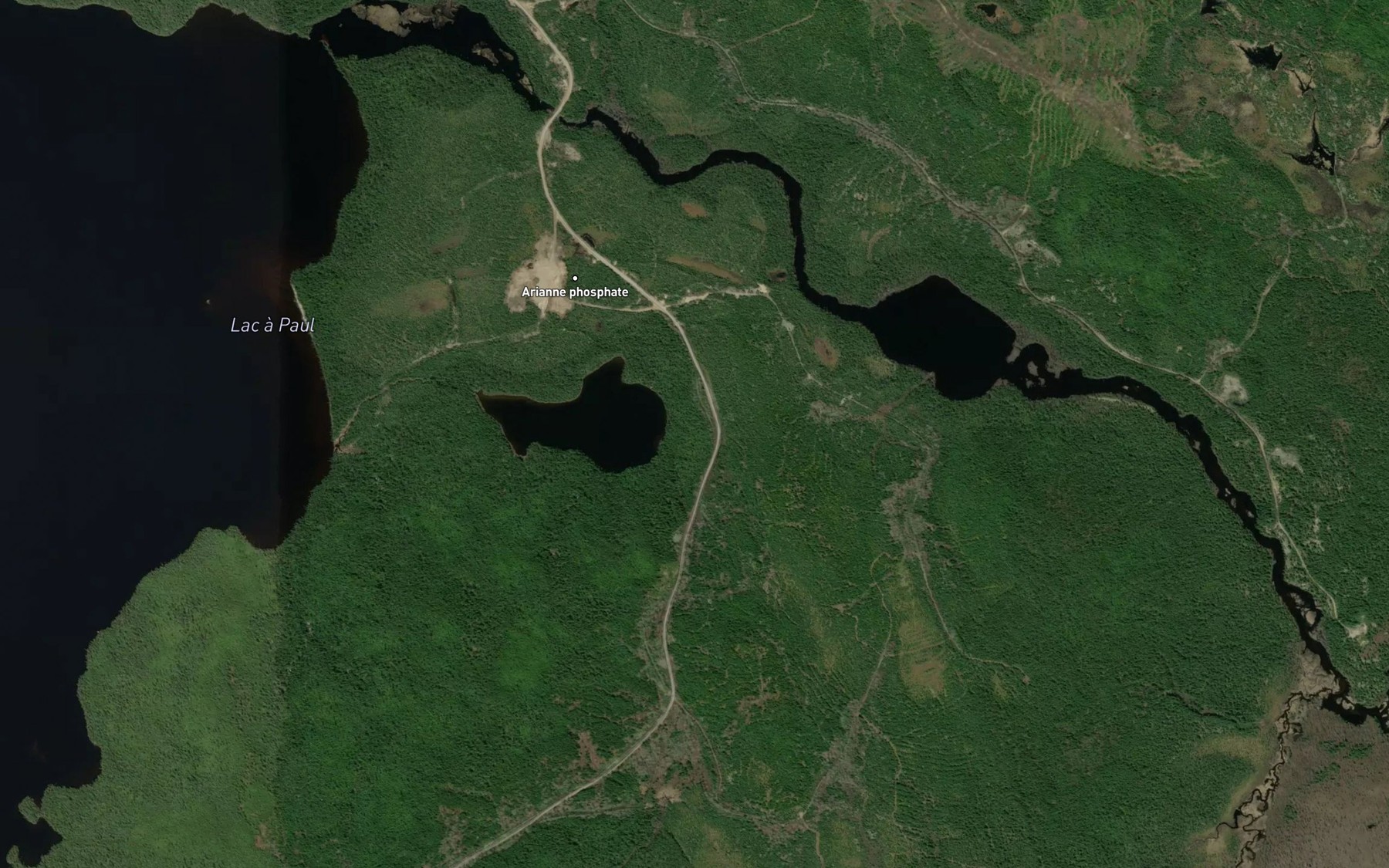Satellite map of the Lac Naja