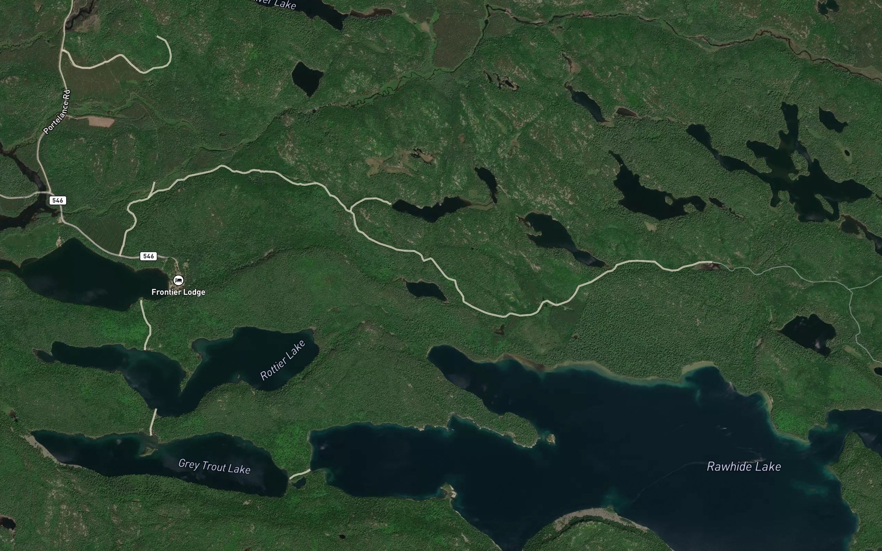 Satellite map of the Moon Lake
