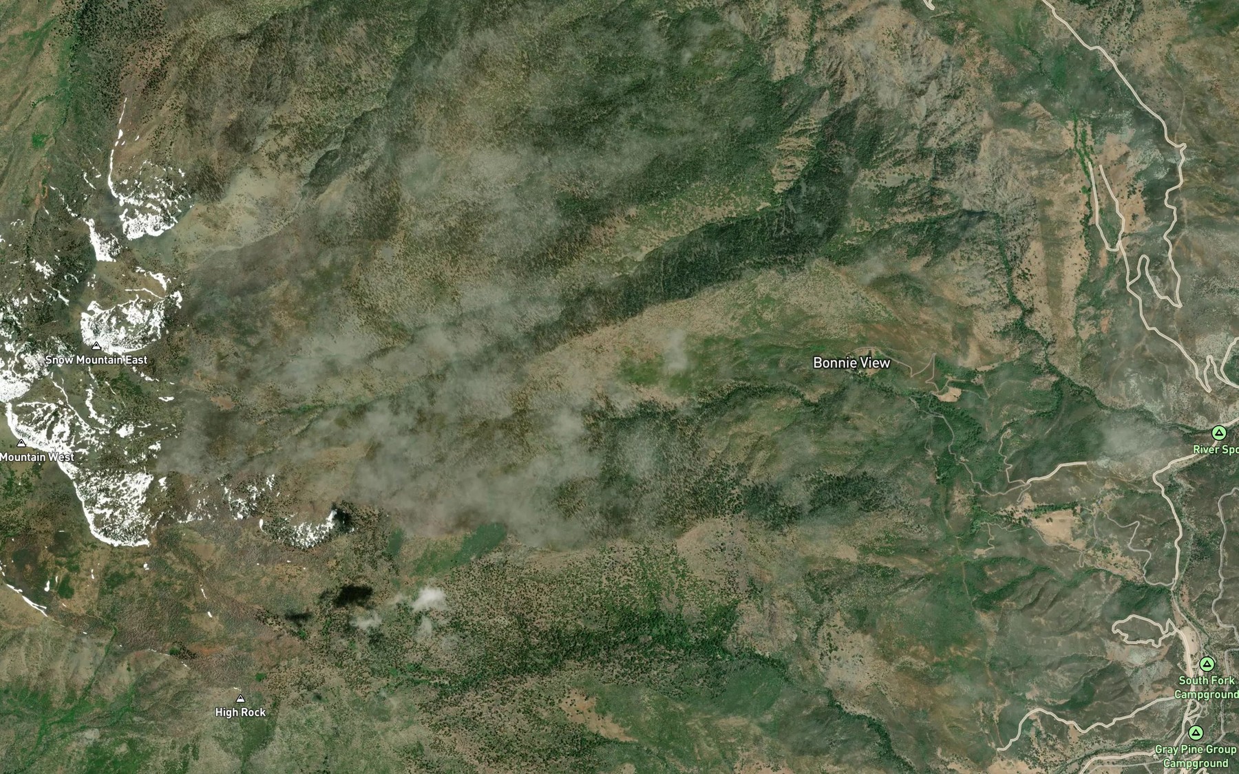 Satellite map of the Box Spring