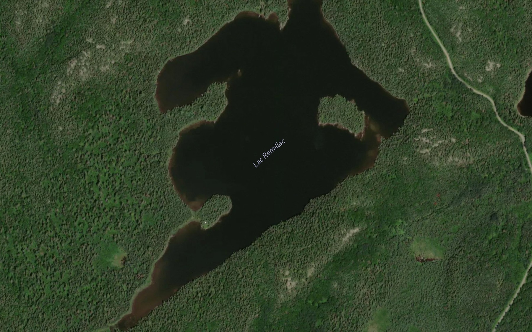 Satellite map of the Lac Remillac