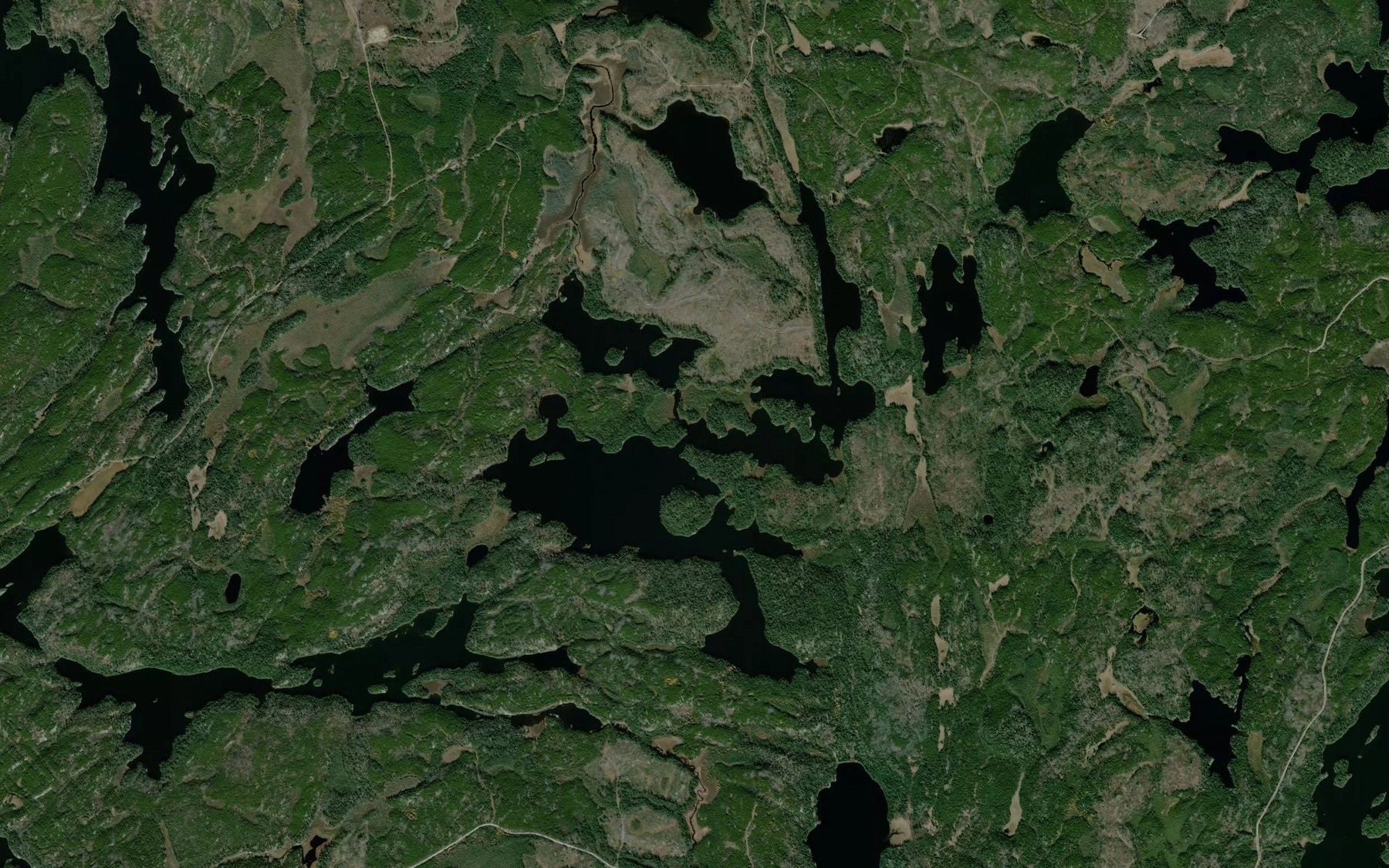 Satellite map of the Pothole Lake