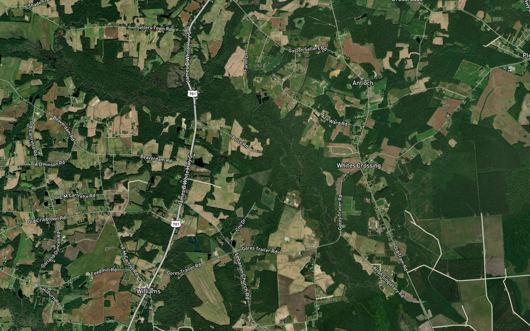 Satellite map of the Lebanon Branch