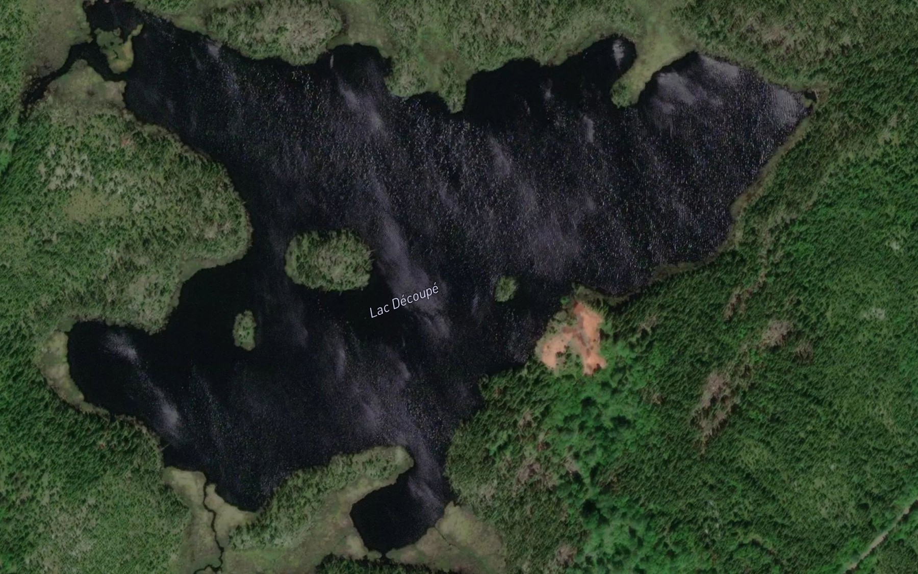 Satellite map of the Lac Decoupe