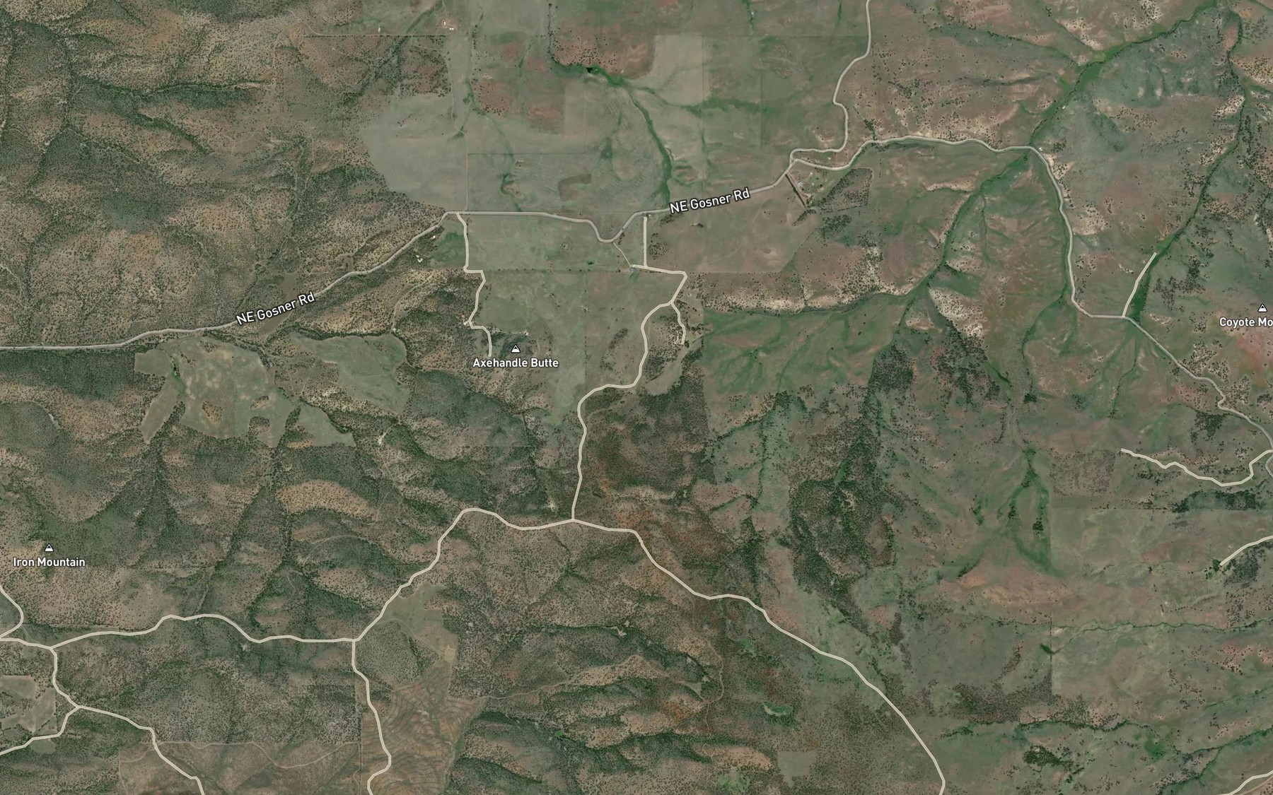 Satellite map of the Axehandle Spring