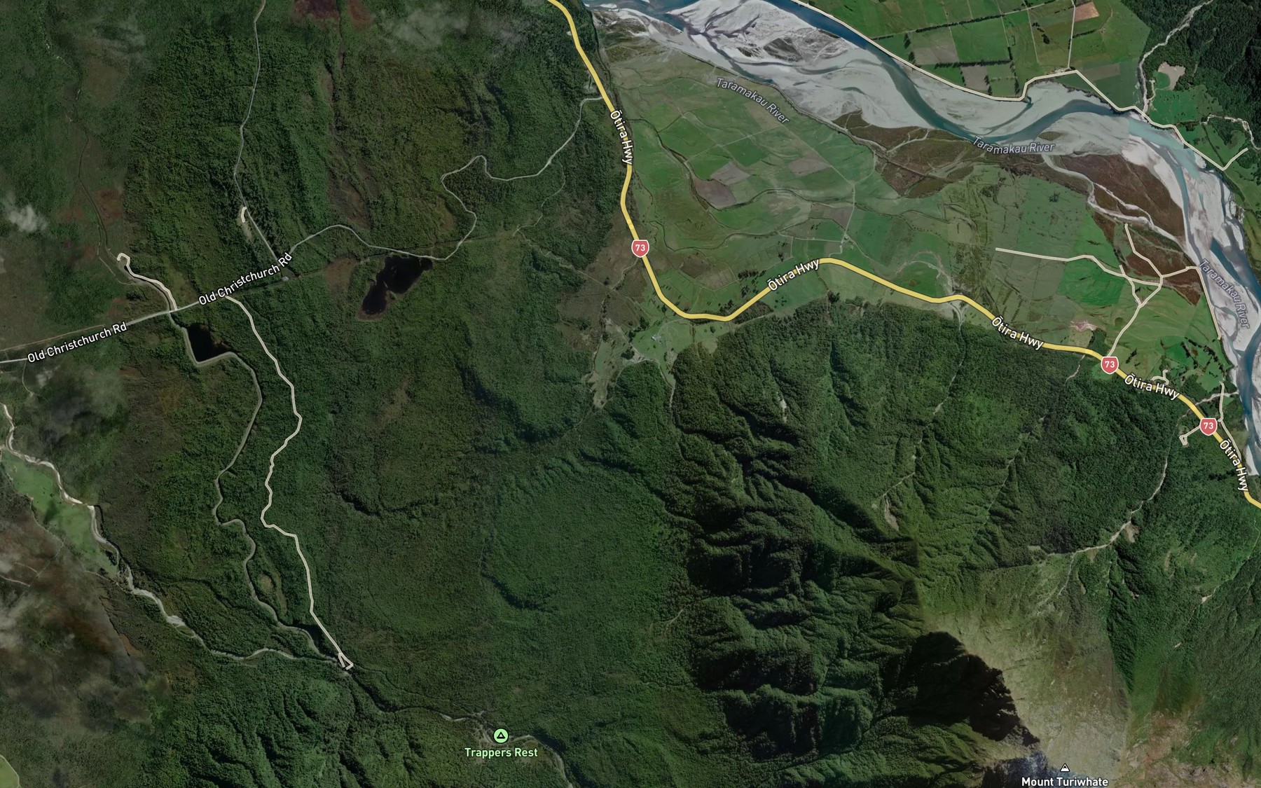 Satellite map of the Freds Creek