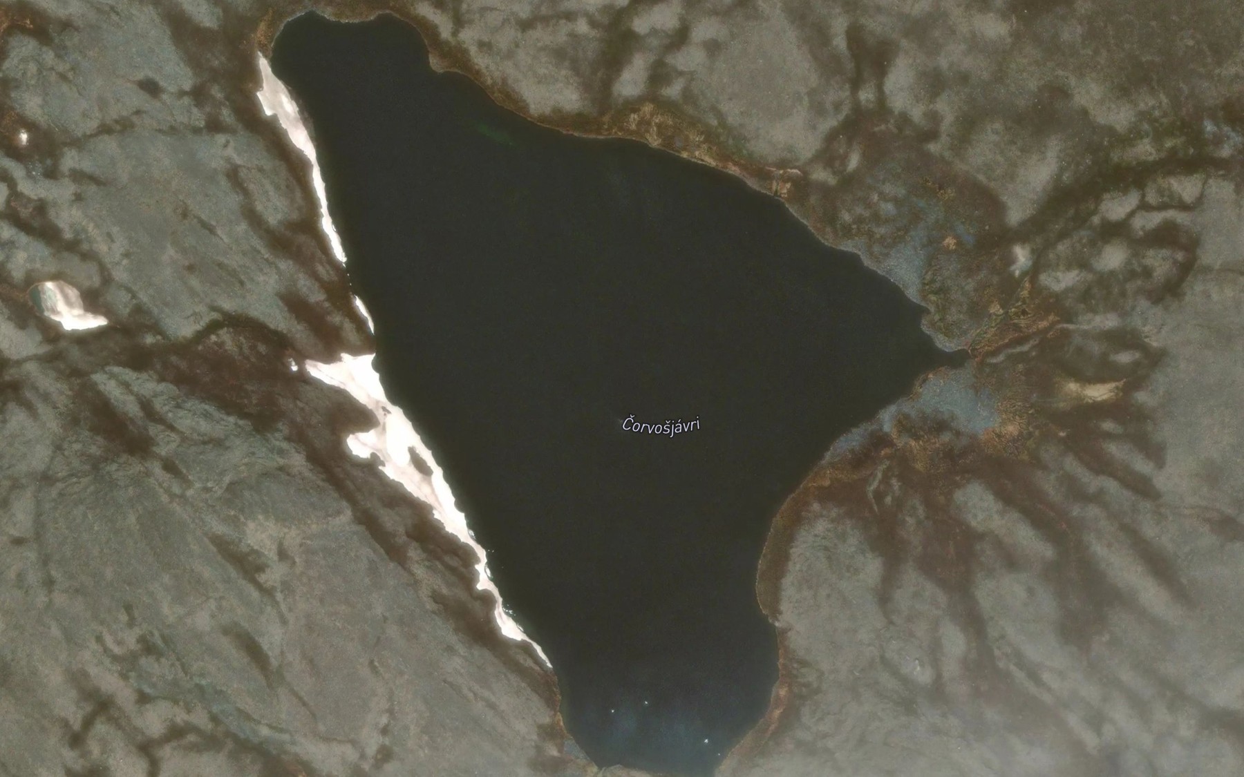 Satellite map of the Carvusjavri