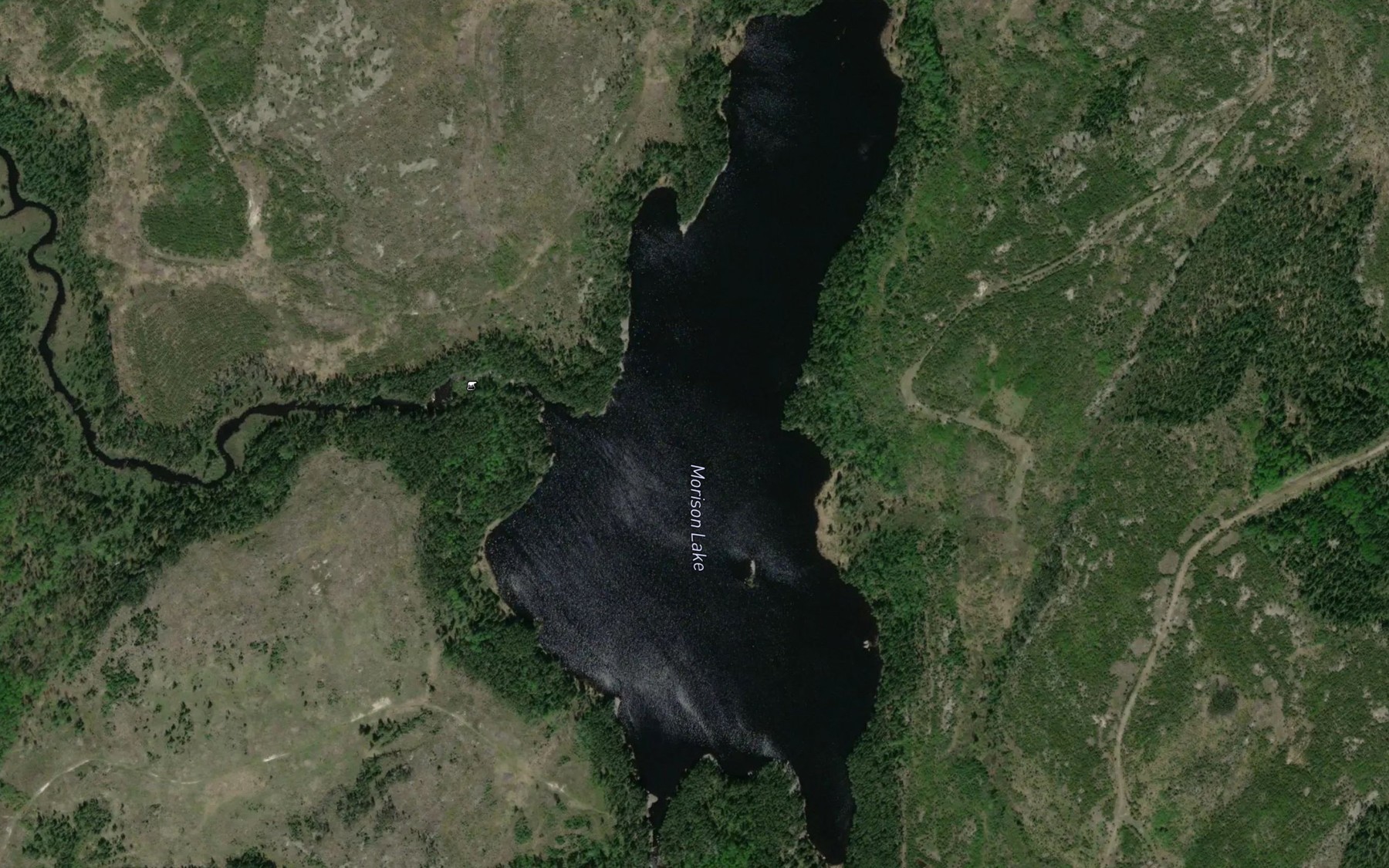 Satellite map of the Morison Lake