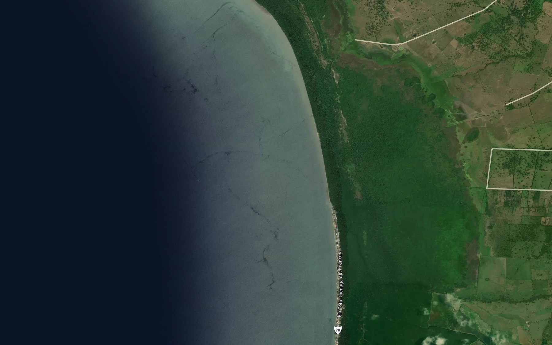 Satellite map of the Boca Guacamaya