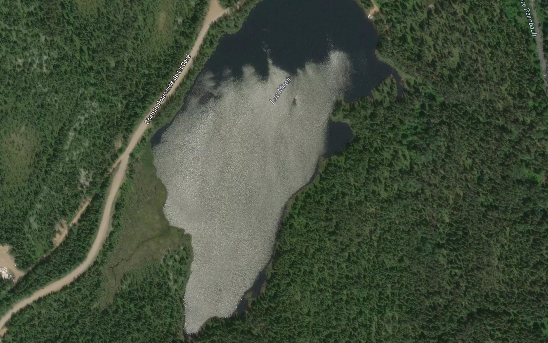 Satellite map of the Lac Miroir