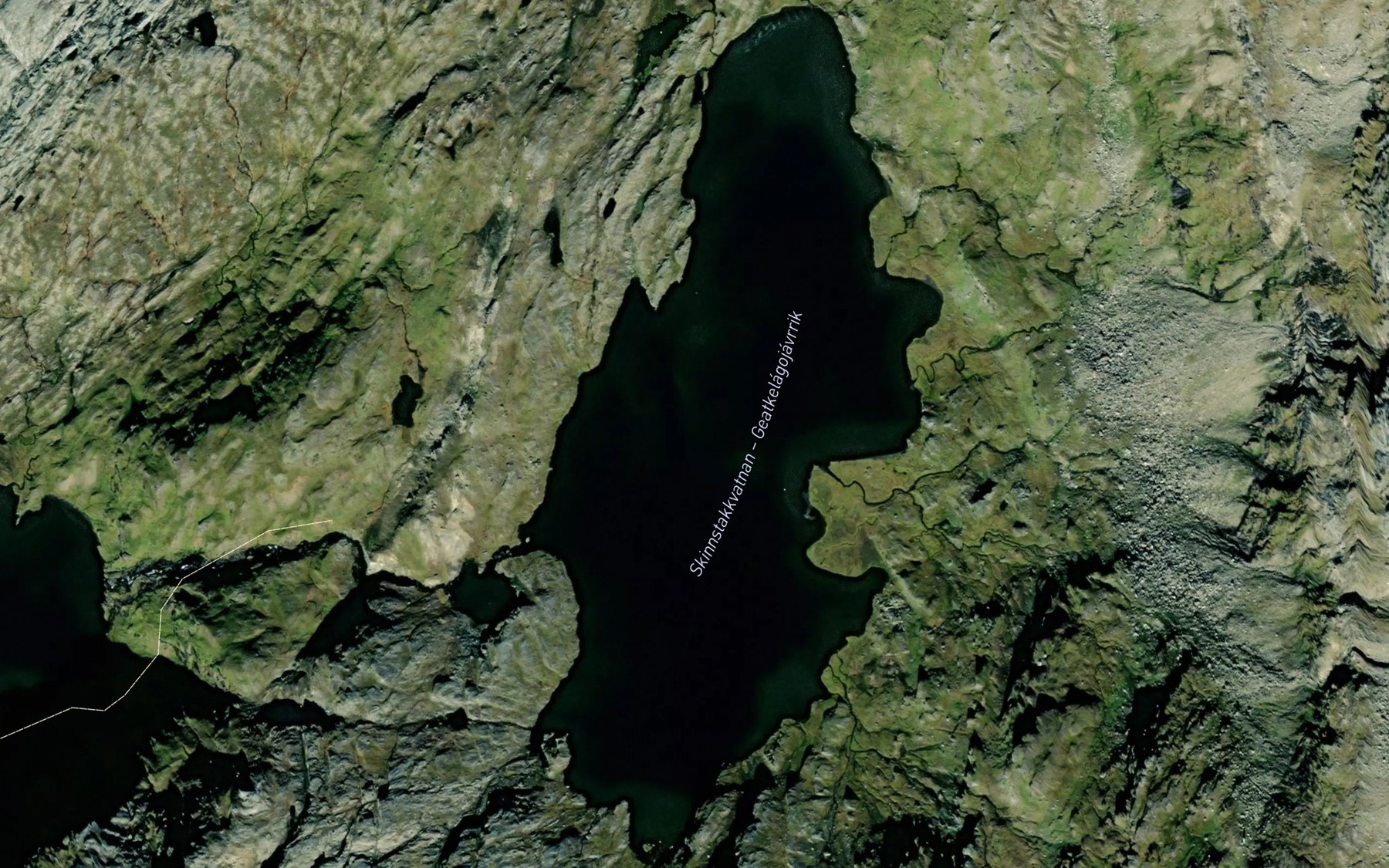 Satellite map of the Gaeggelagujavrit