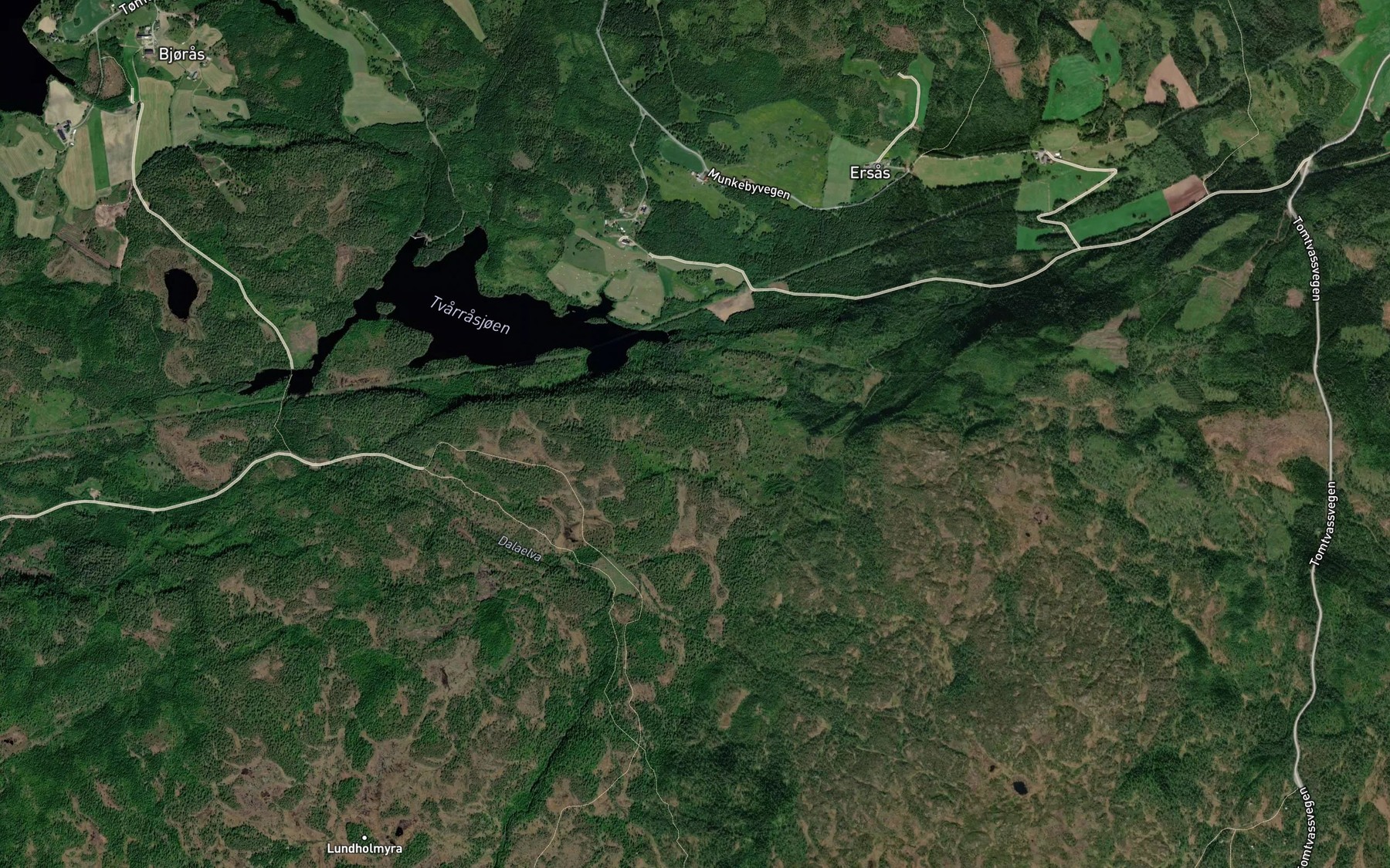 Satellite map of the Neverdalsbekken