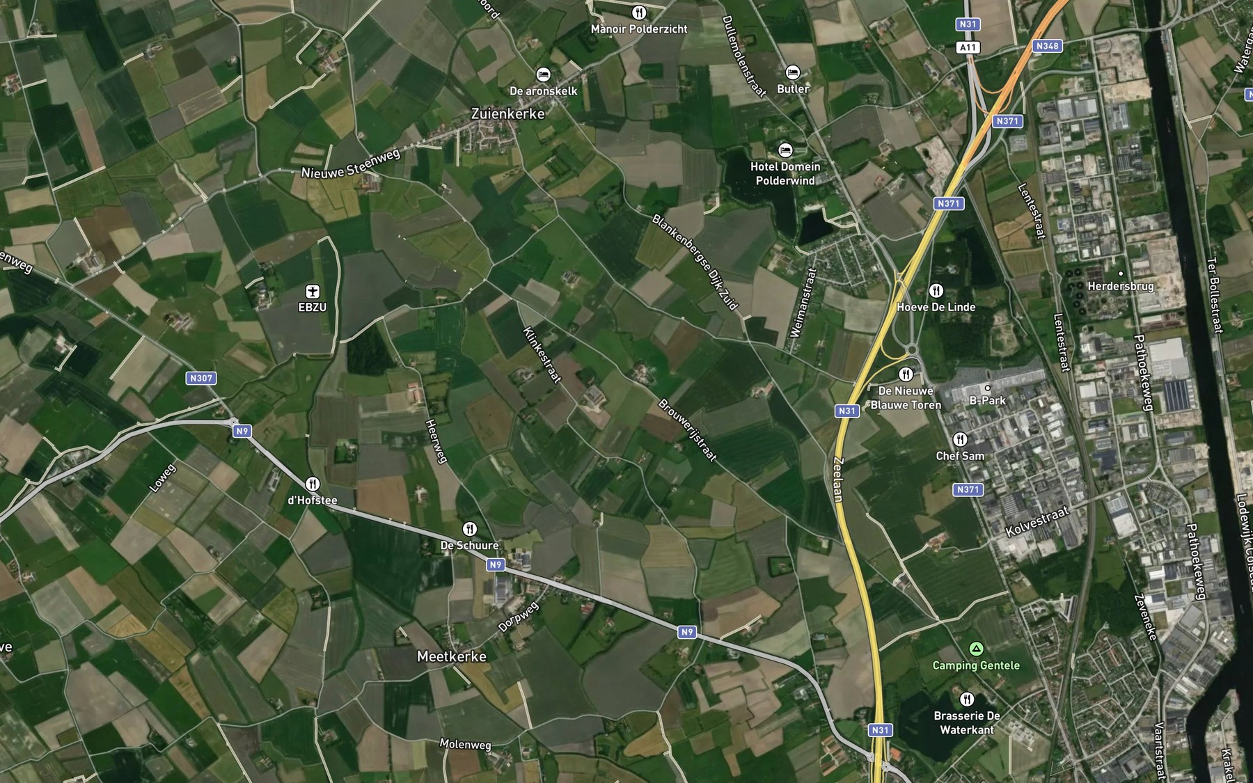 Satellite map of the Honkaart Beek