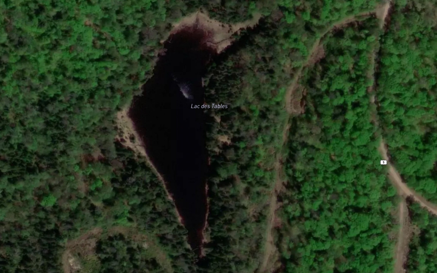 Satellite map of the Lac des Tables
