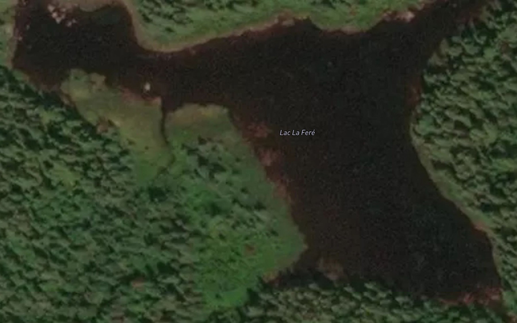 Satellite map of the Lac La Fere