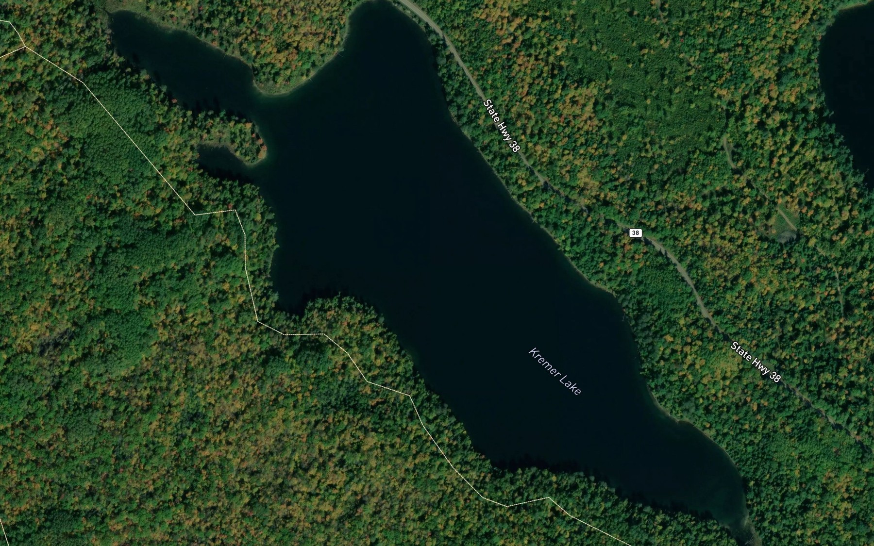 Satellite map of the Kremer Lake