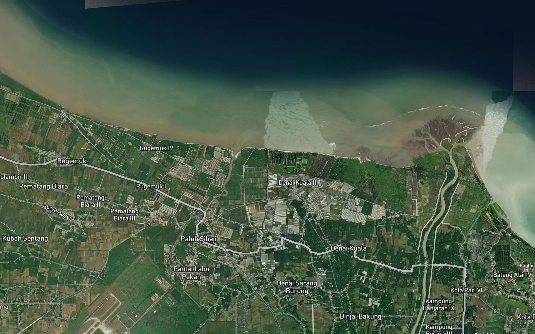 Satellite map of the Sungai Denai