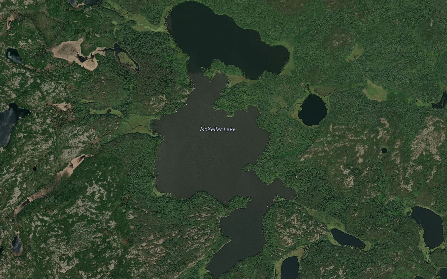 Satellite map of the McKellar Lake