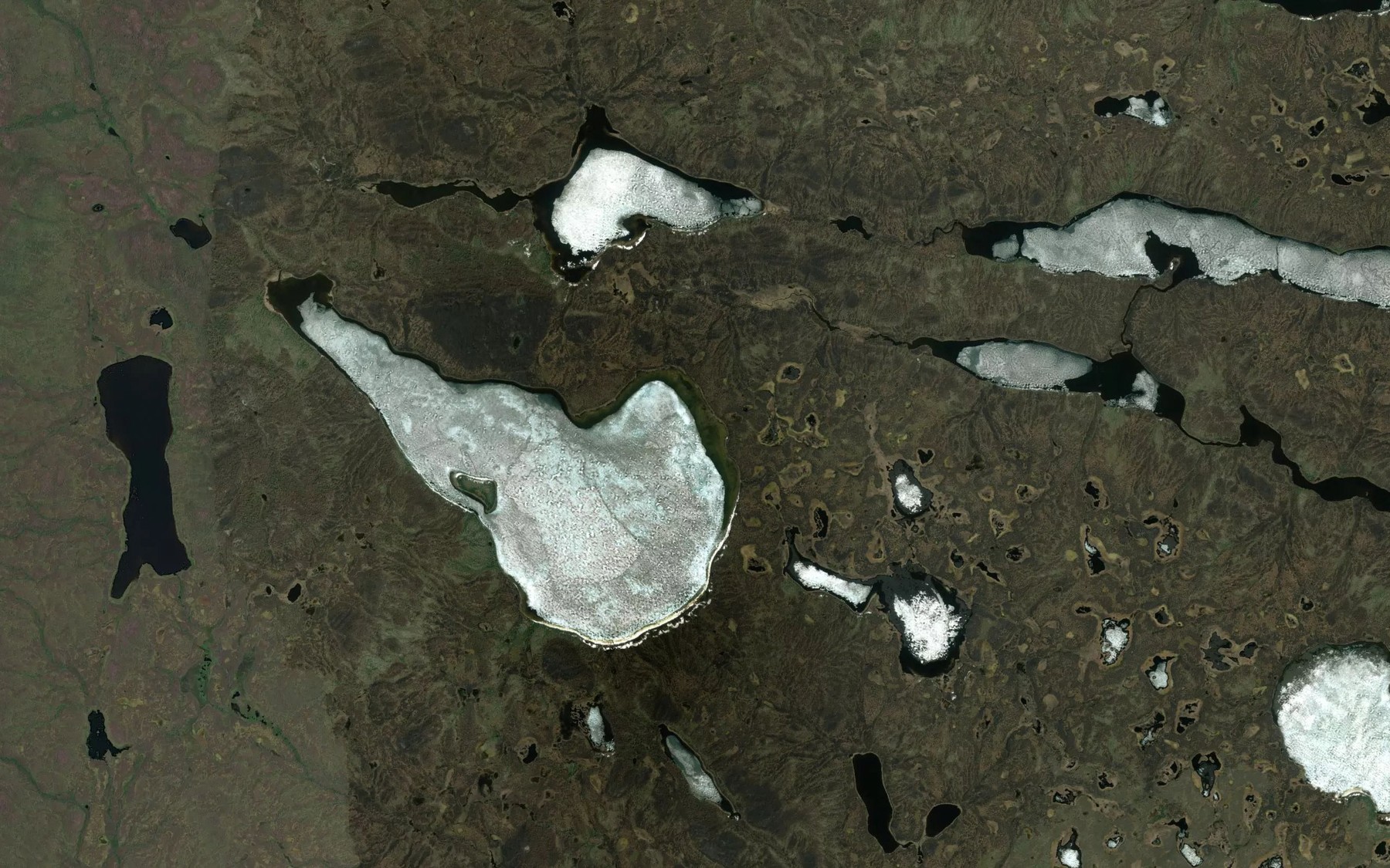 Satellite map of the Perkins Lake