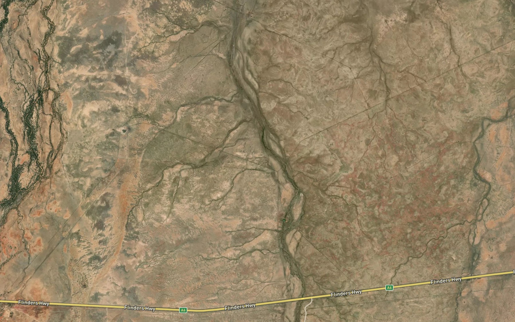 Satellite map of the Dudley Creek