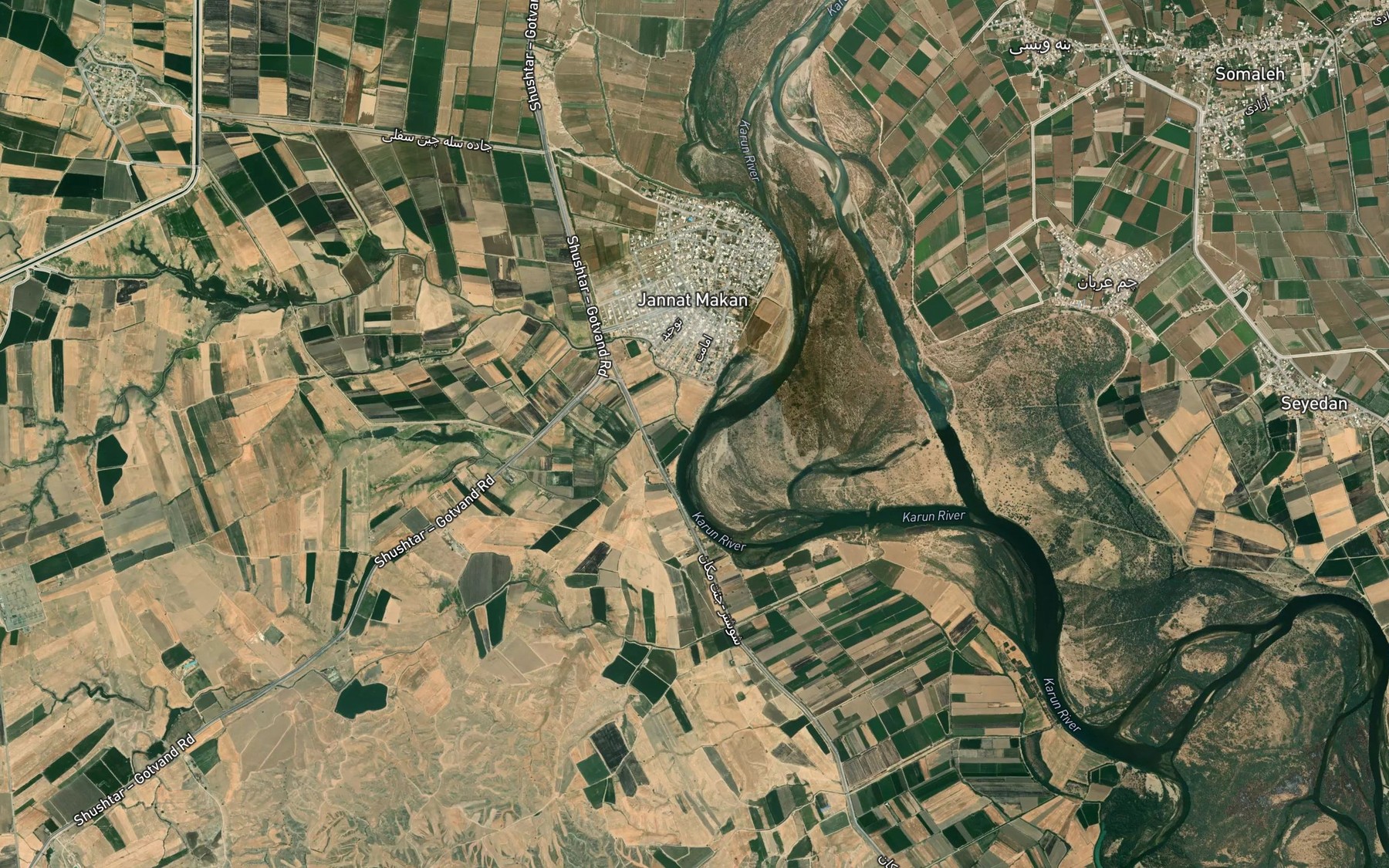 Satellite map of the Nahr-e Gordabad