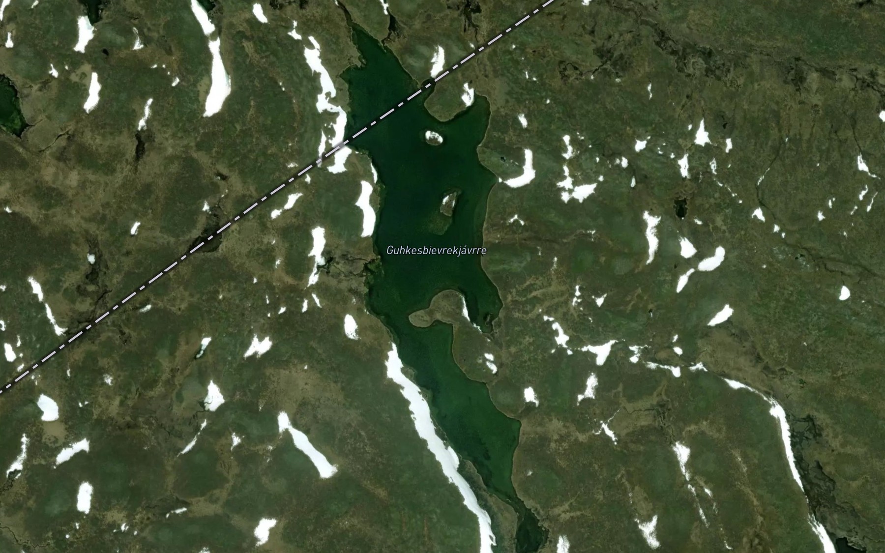 Satellite map of the Guhkes-Beavrragajavri