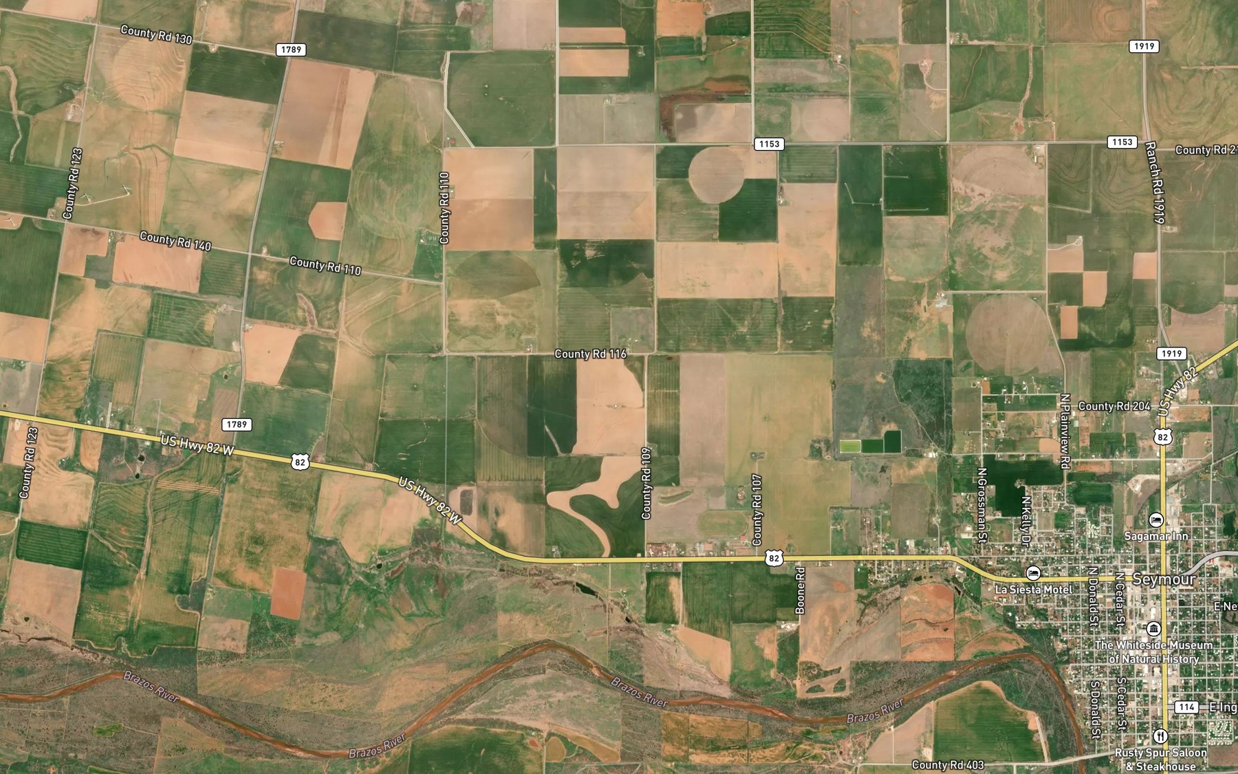 Satellite map of the Buffalo Springs