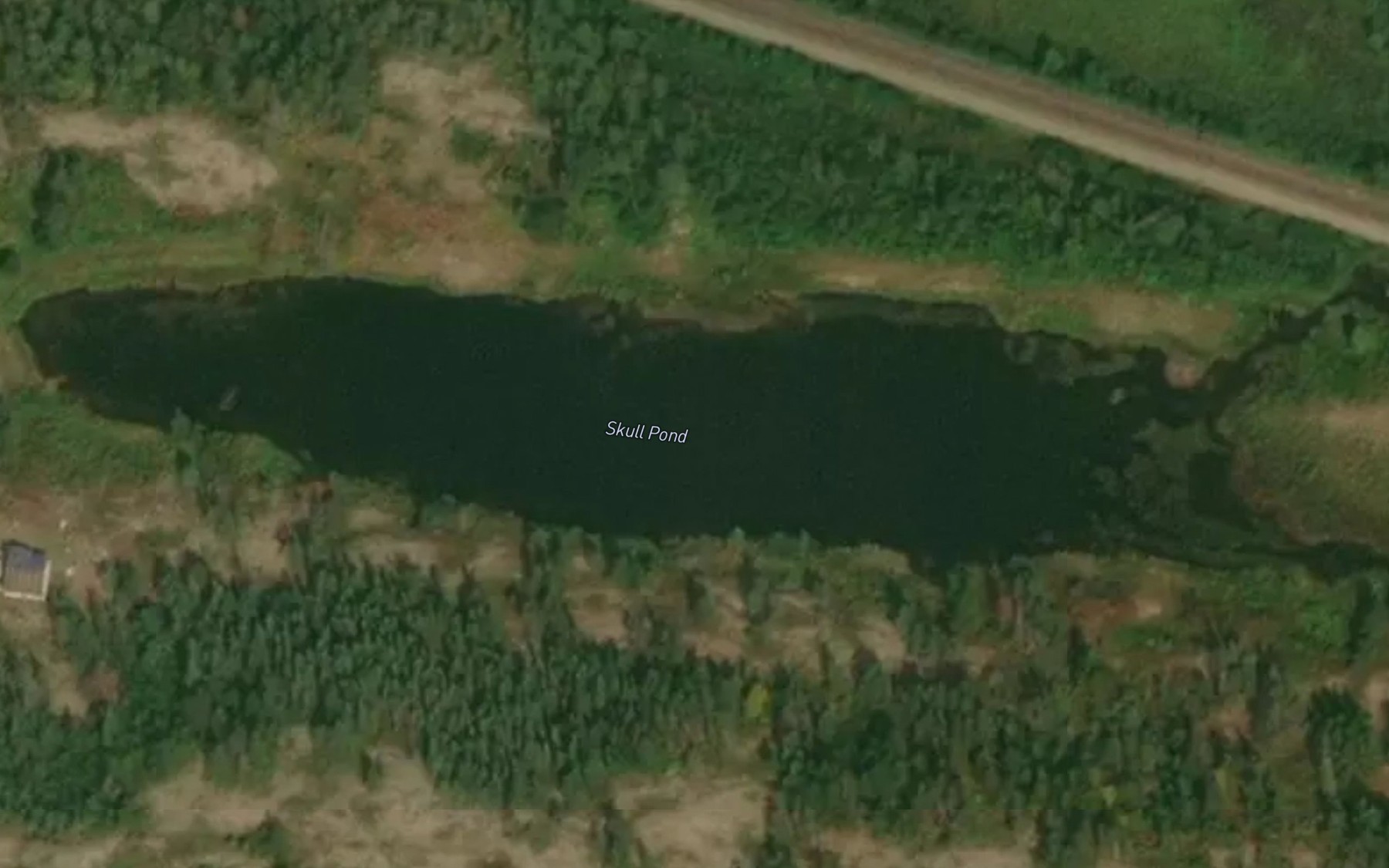 Satellite map of the Skull Pond
