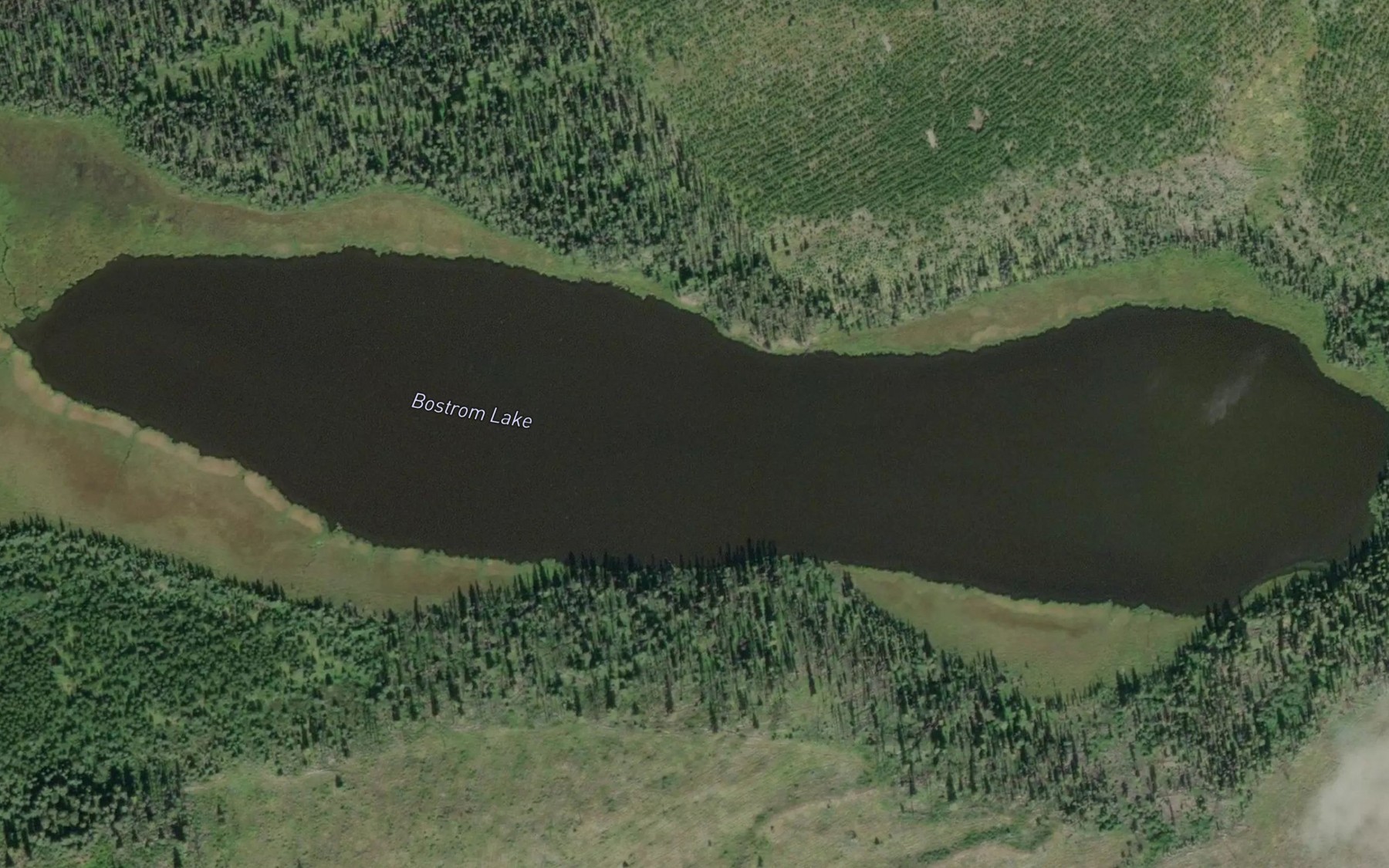 Satellite map of the Bostrom Lake