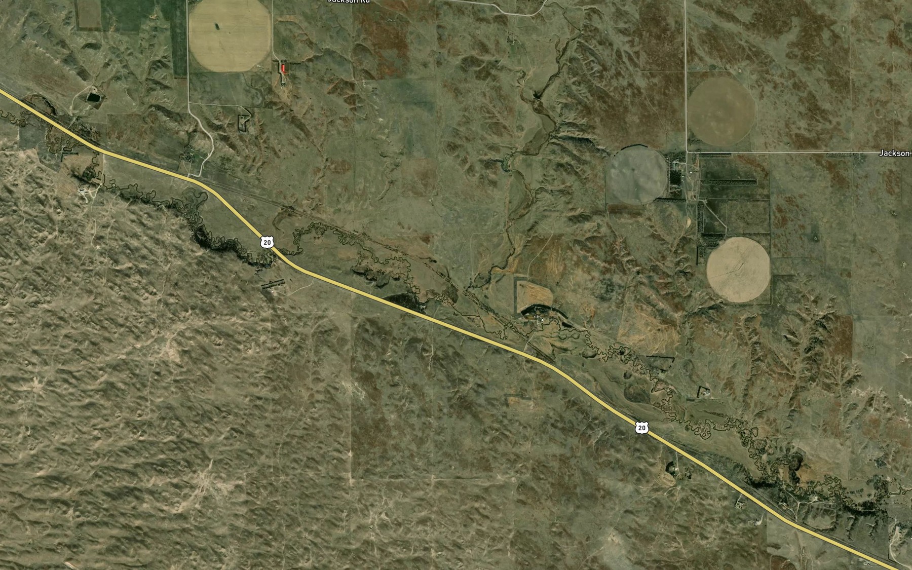 Satellite map of the Dry Creek