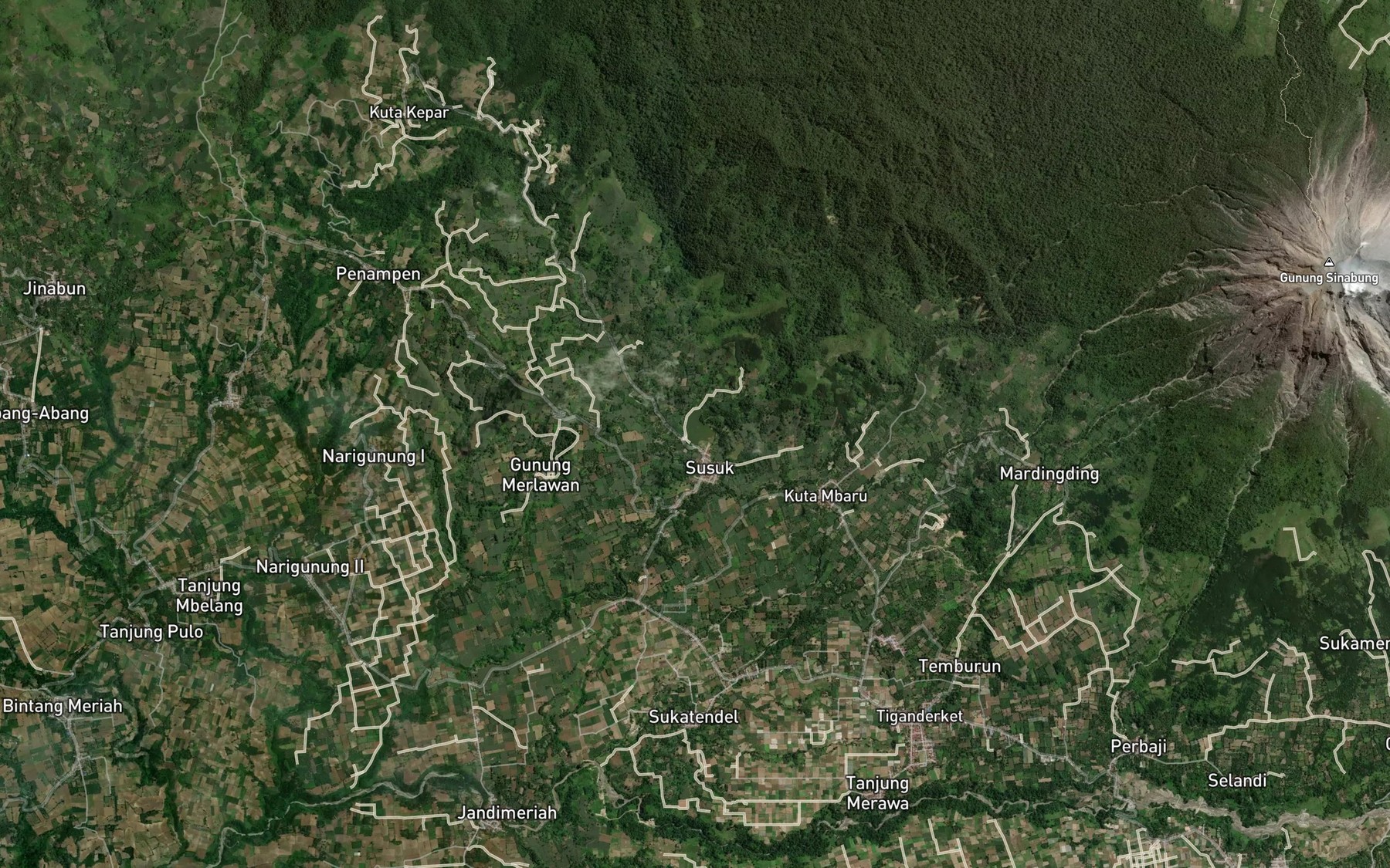 Satellite map of the Danau Susuk